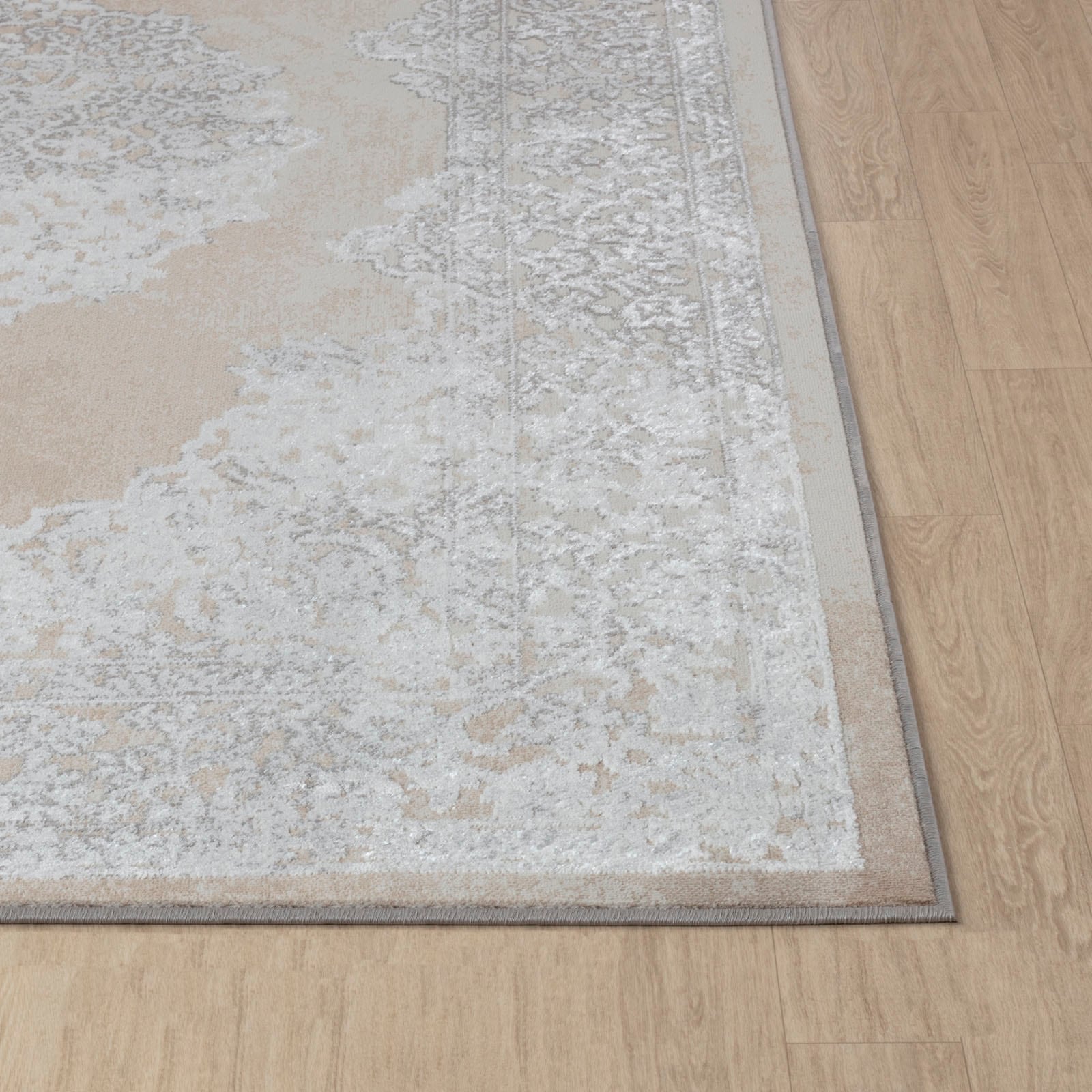 Livabliss Teppich »LOCKPORT«, rechteckig, 10 mm Höhe, Kurzflor Orientteppich, Wohnzimmer, Schlafzimmer, Beige