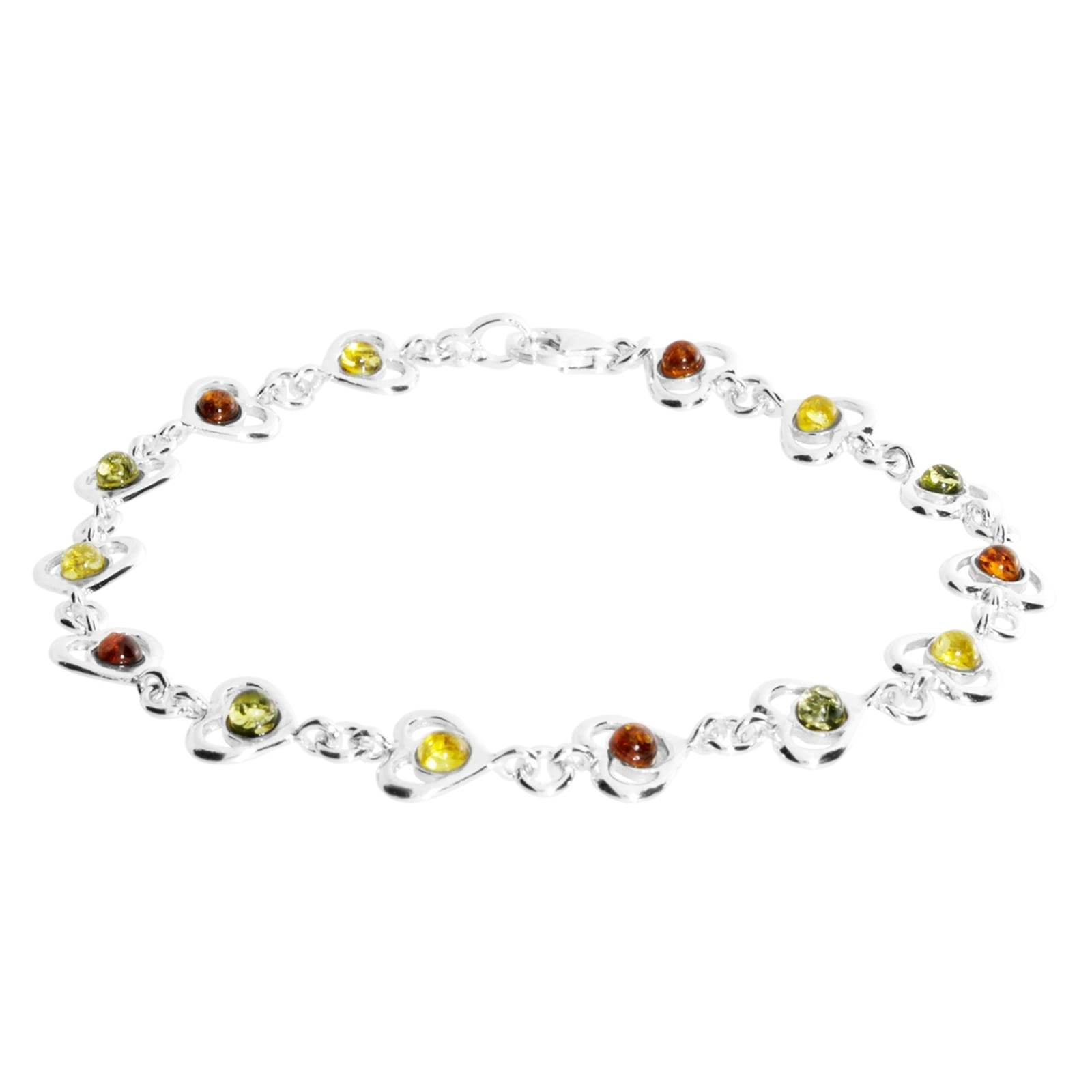 OSTSEE-SCHMUCK Armband »- kleines Herz - Silber 925/000 - Bernstein«