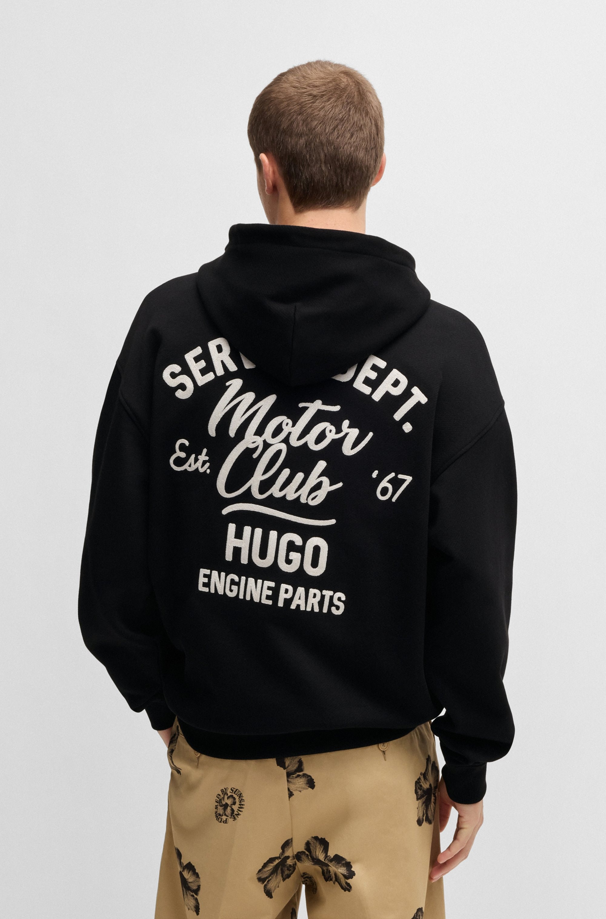HUGO Blue Kapuzensweatshirt »Nualo«, mit großem Logodruck hinten