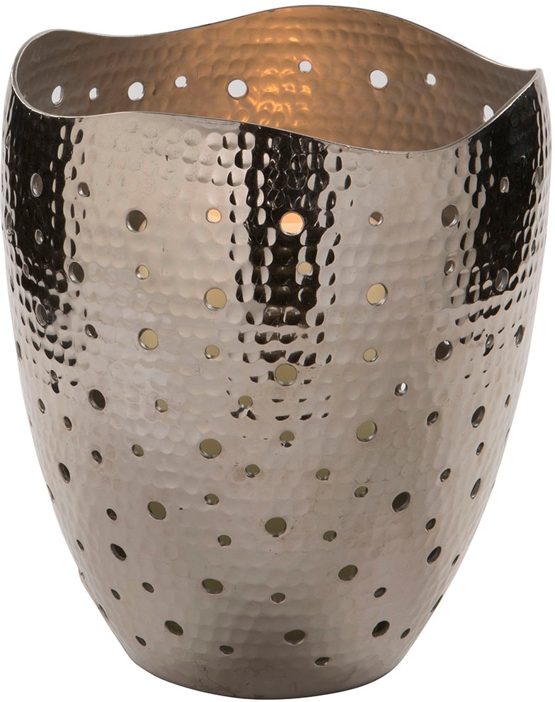 Fink Windlicht »ELIAS«, (1 St.), Silberfarben - aus Aluminium, mit runden  Cut-Outs online kaufen | mit 3 Jahren XXL Garantie