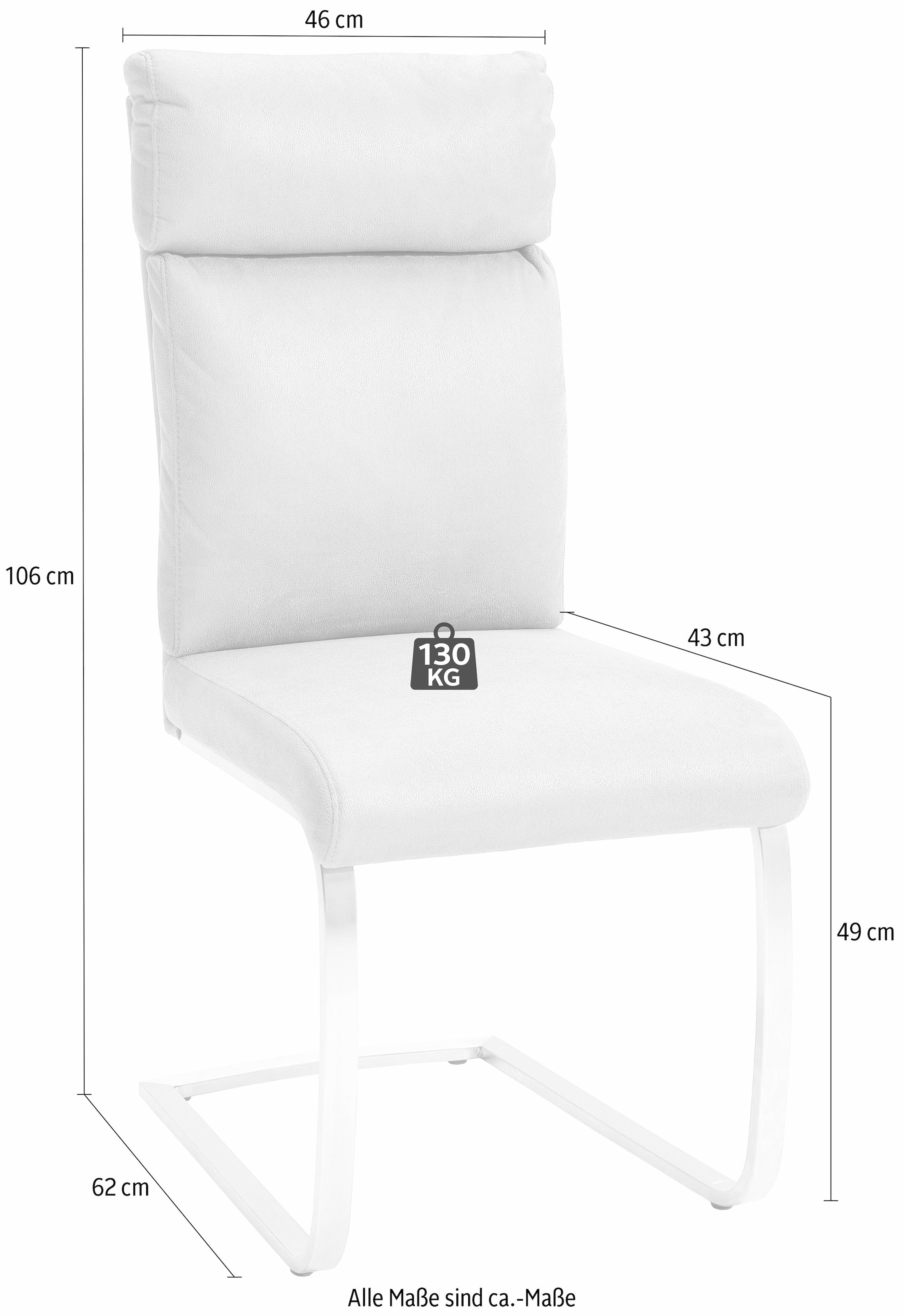 2 bis bequem Microfaser, Stuhl furniture MCA Kg bestellen (Set), 130 St., Freischwinger, belastbar