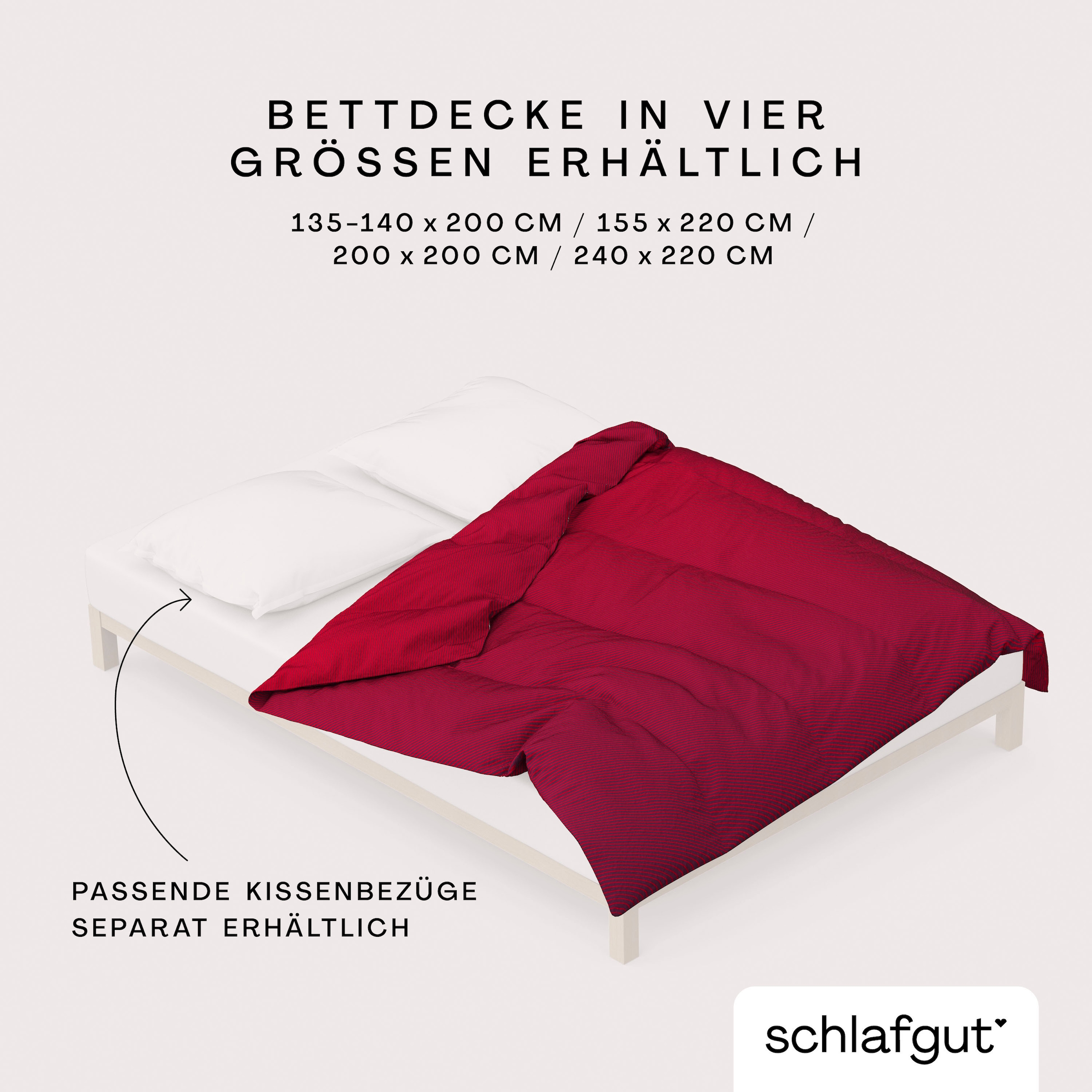 Schlafgut Bettbezug »Woven Satin Fade mit feinen Streifen«, (1 St.), mit Farbverlauf, Mix & Match: passender Kissenbezug erhältlich