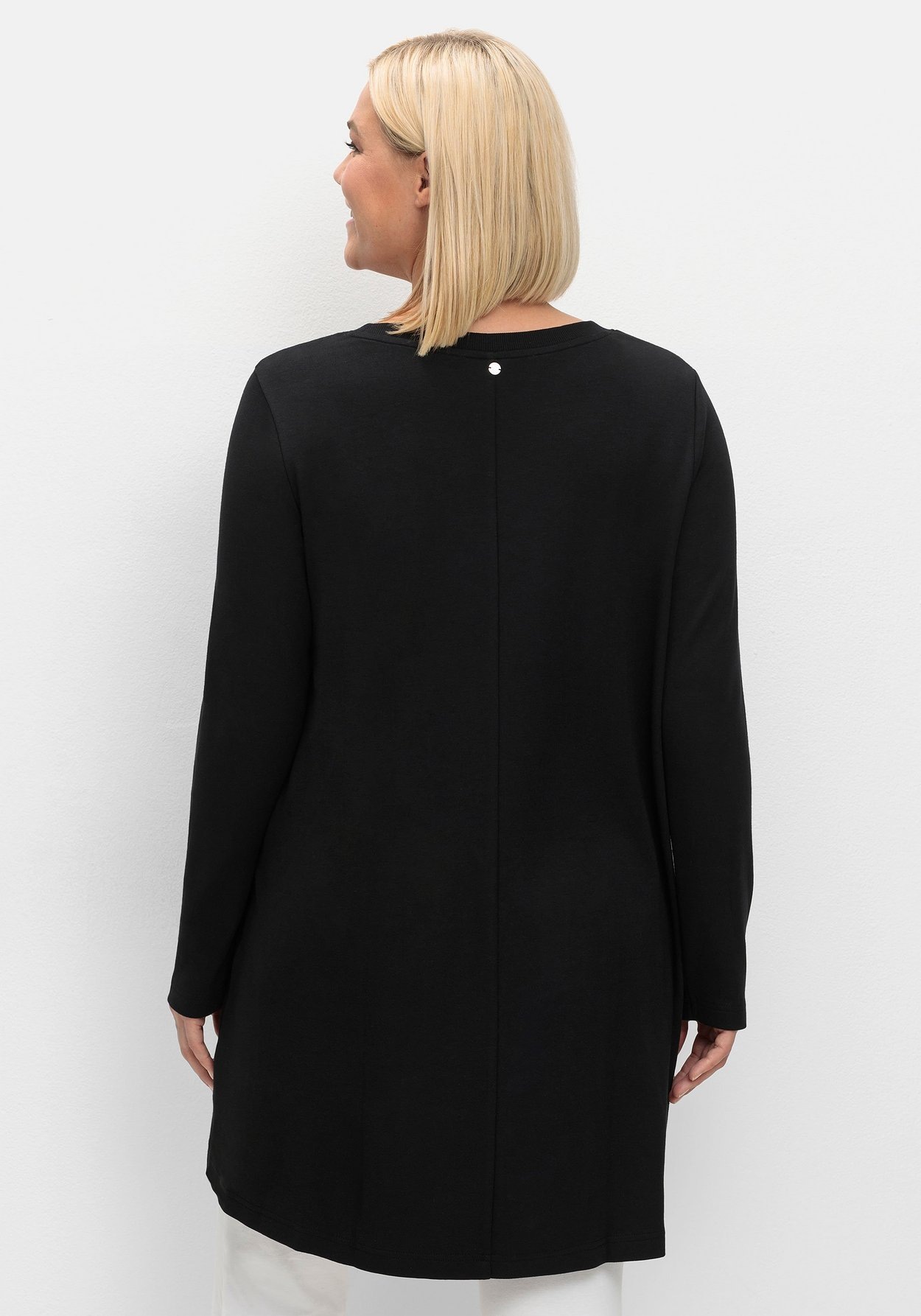 Sheego Longshirt »Longshirt in Wickeloptik, in leichter A-Linie«