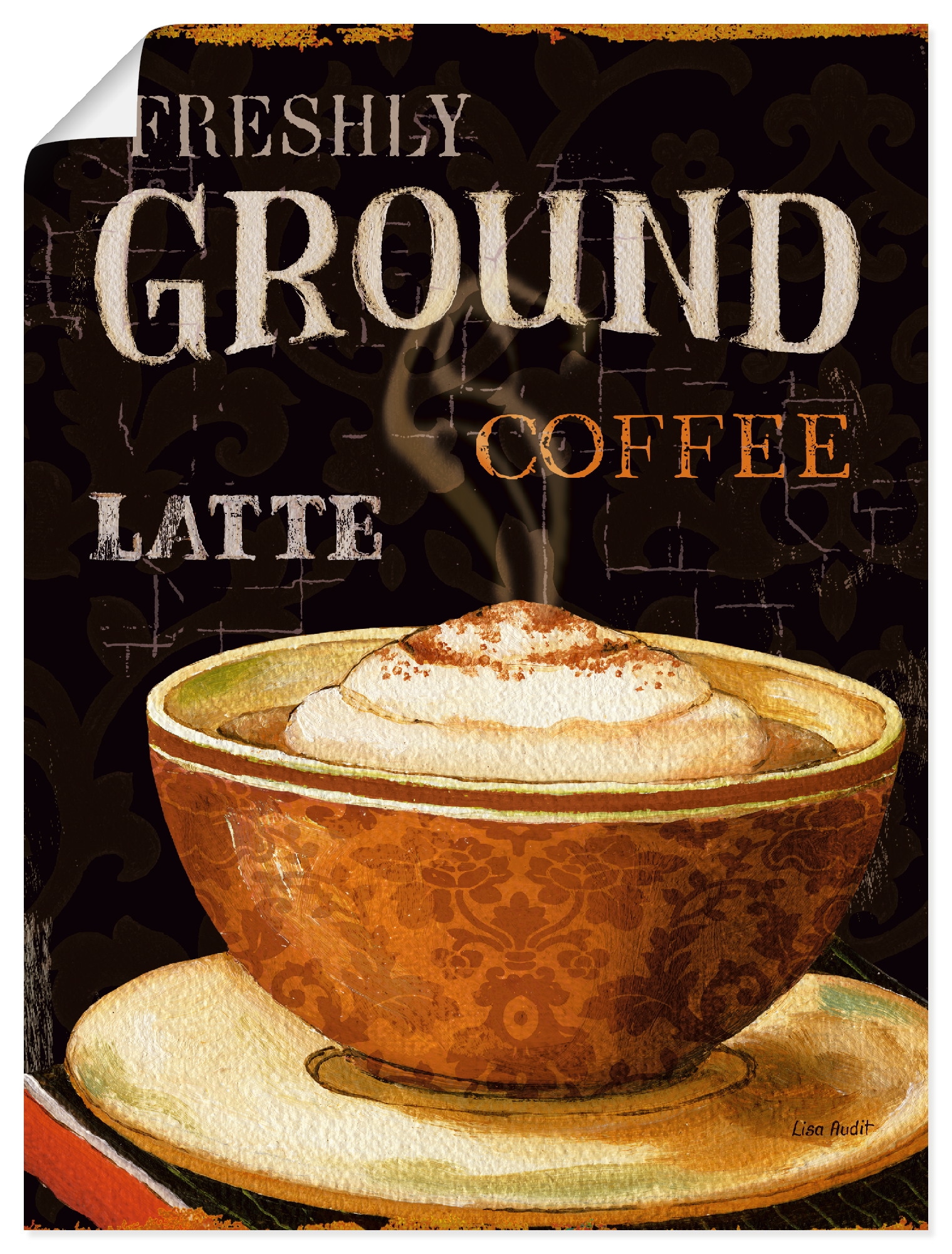 als »Heutiger Getränke, (1 Poster oder auf St.), Größen in Kaffee Raten versch. kaufen Wandaufkleber Leinwandbild, Artland Wandbild III«,