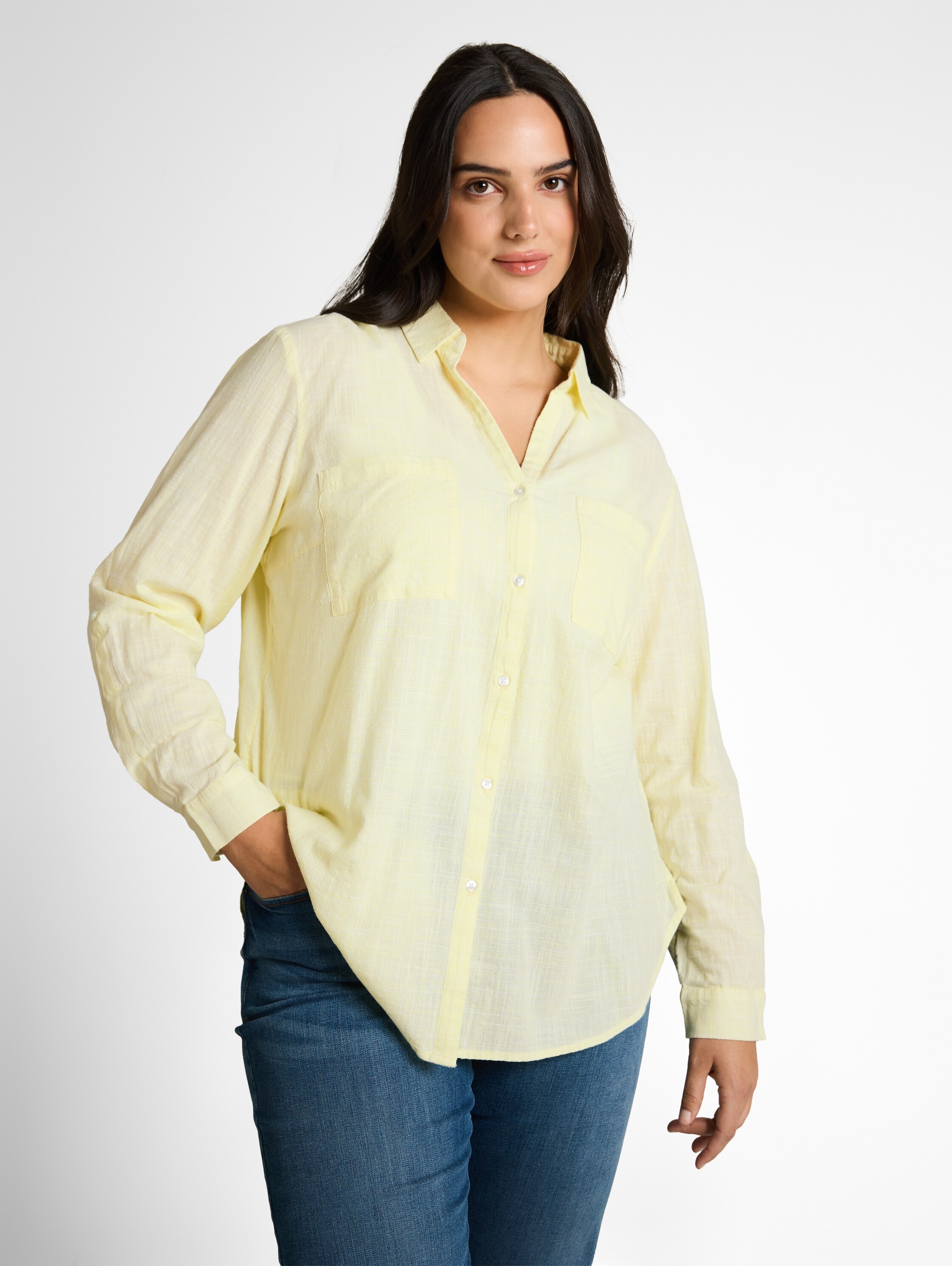 TOM TAILOR PLUS Shirtbluse »TTP Blouse« mit aufgesetzten Brusttaschen