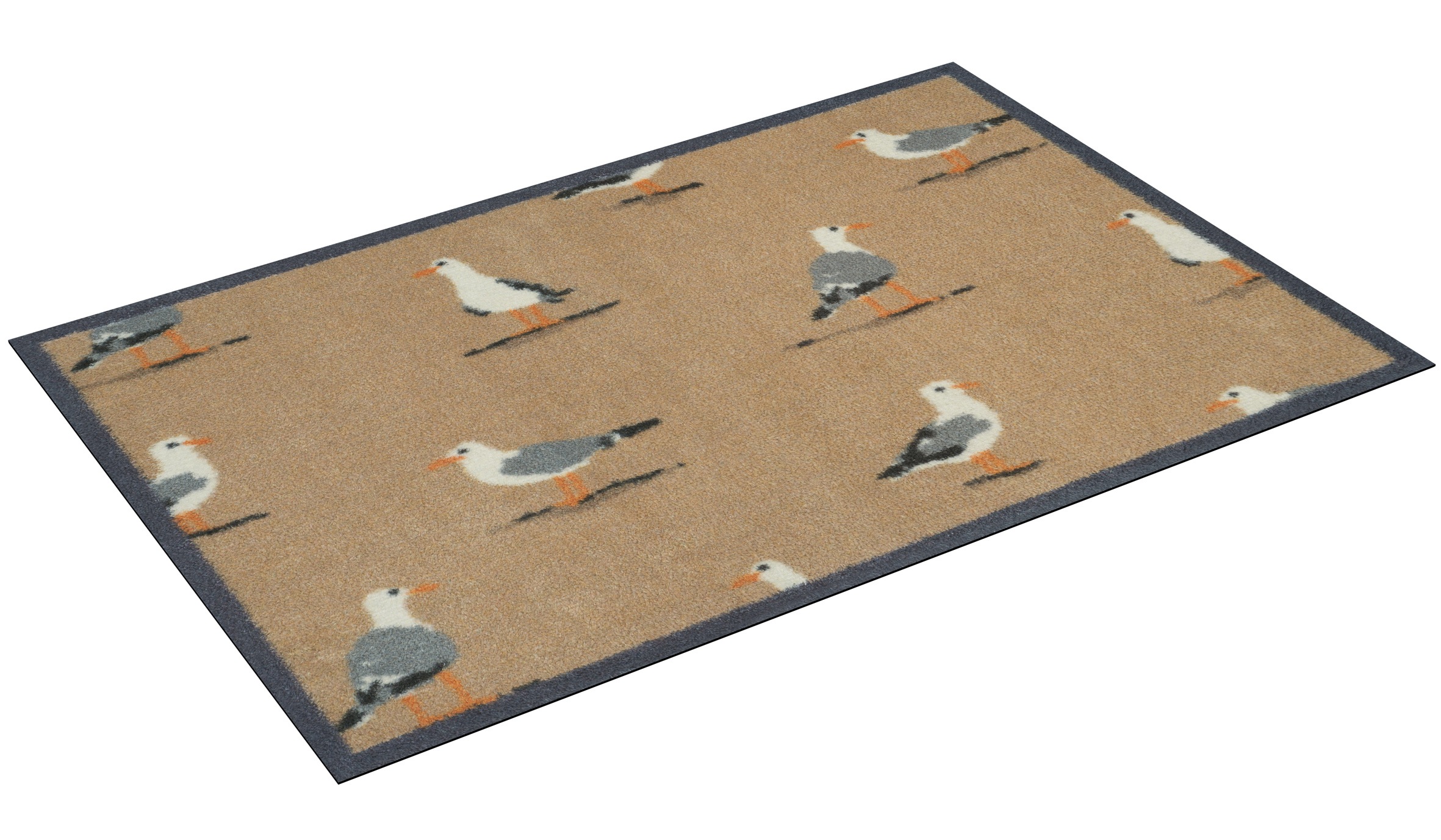 Turtle Mat Fußmatte »Shore Birds Neutral« rechteckig 9 mm Höhe
