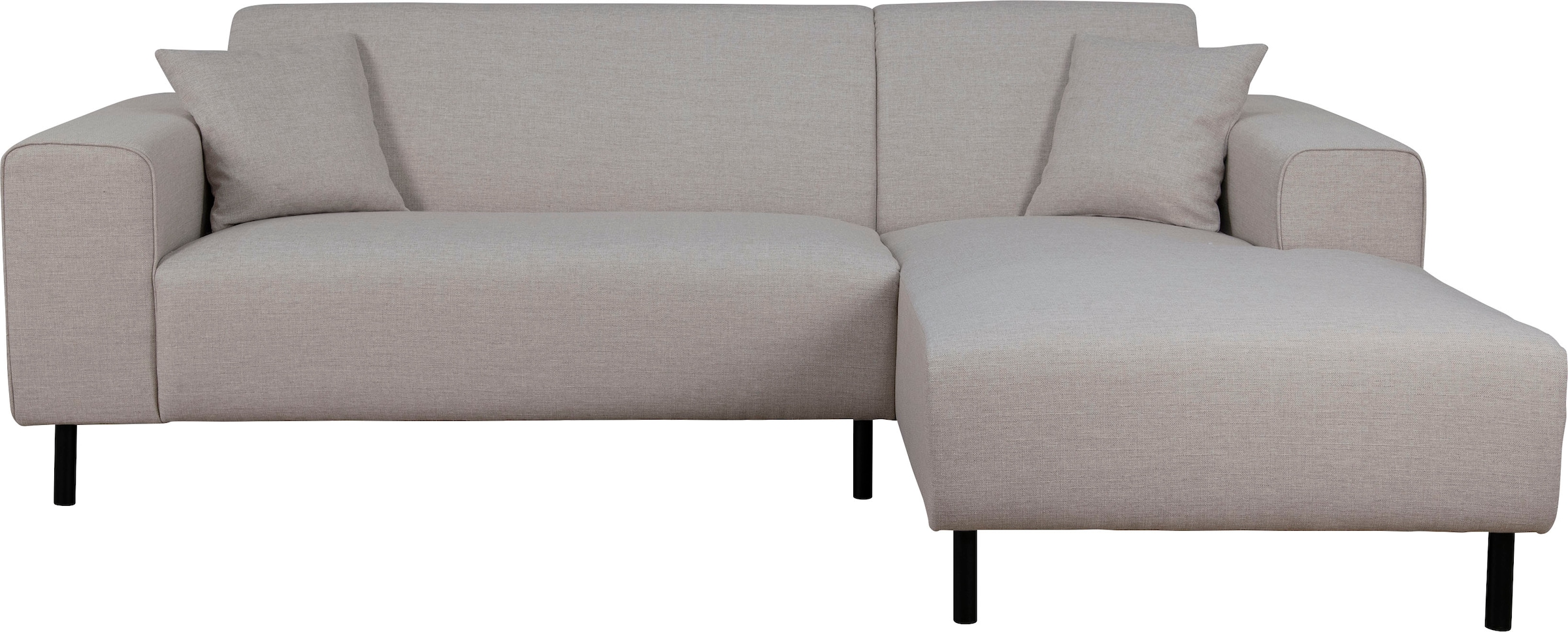 Home affaire Ecksofa »ARROS L-Form mit Wellenunterfederung, Maße B/T/H: 235/163/81 cm«, incl. Zierkissen, mit Recamiere rechts/links bestellbar, auch in Cord