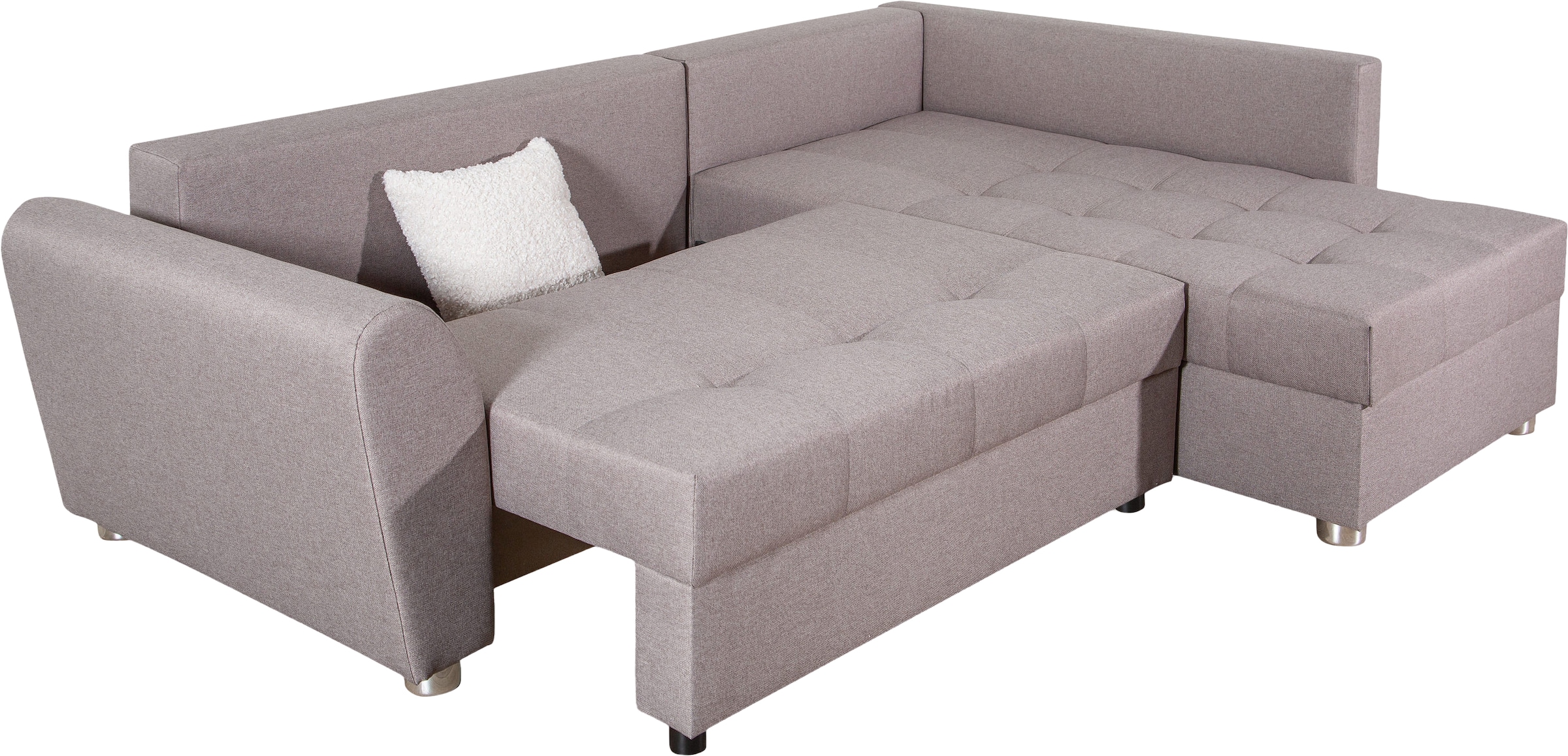 COLLECTION AB Ecksofa »Jana L-Form«, inkl. Bettfunktion,Bettkasten und Bonnelfederkern