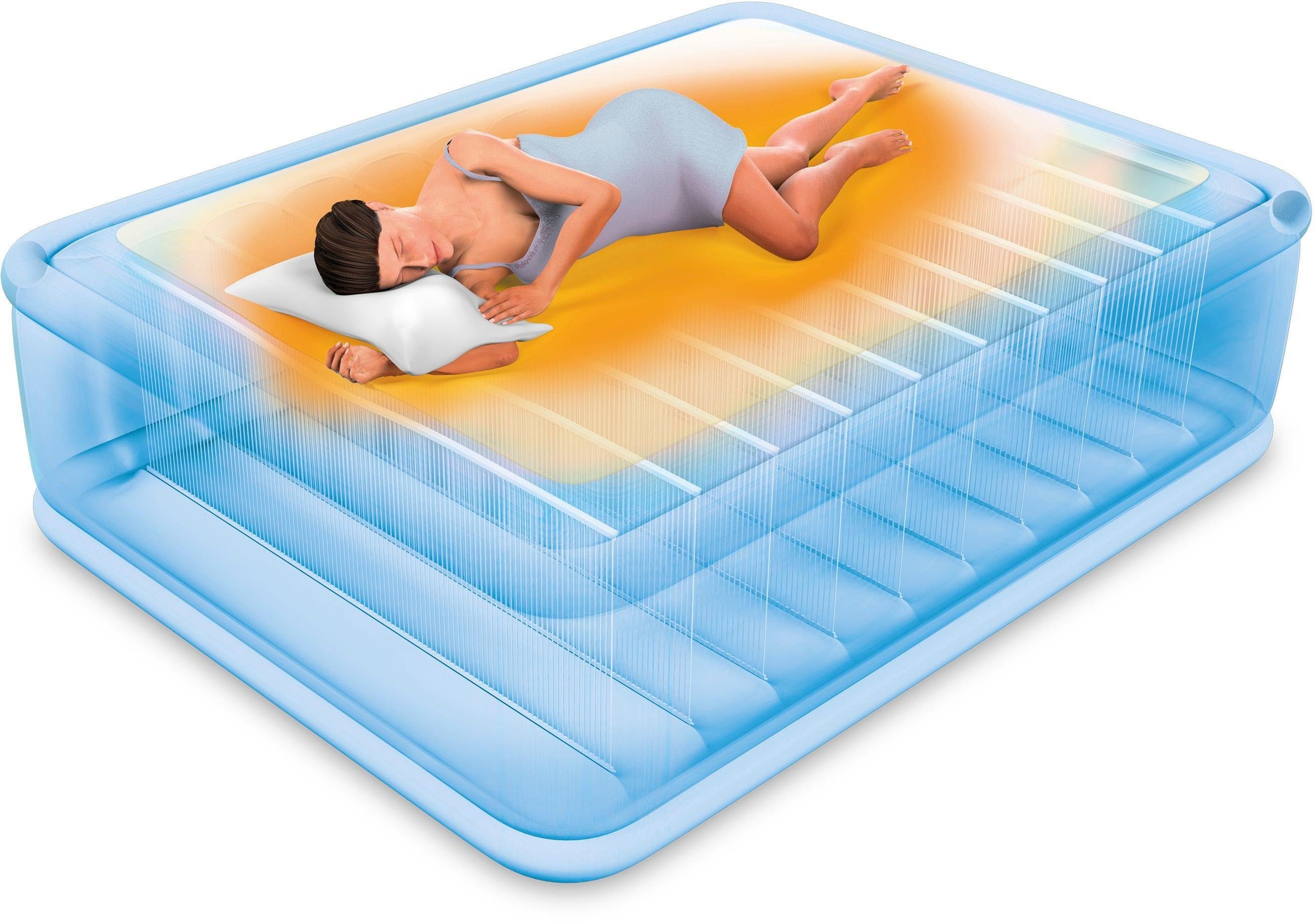 Intex Luftbett »DURA-BEAM® ThermaLuxÃ¢ Airbed, QUEEN«, (Set, 2 tlg., mit Transporttasche)