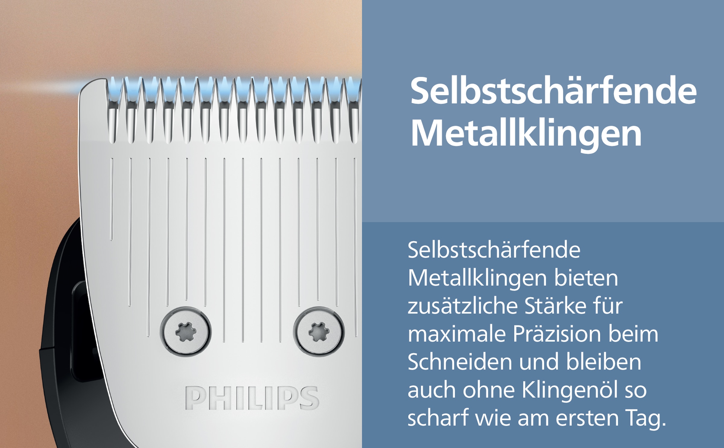 Philips Bartschneider »Serie 3000 BT3665/15« 2 Aufsätze mit 40 einstellbaren Schnittlängen, inkl. Reinigungsbürste