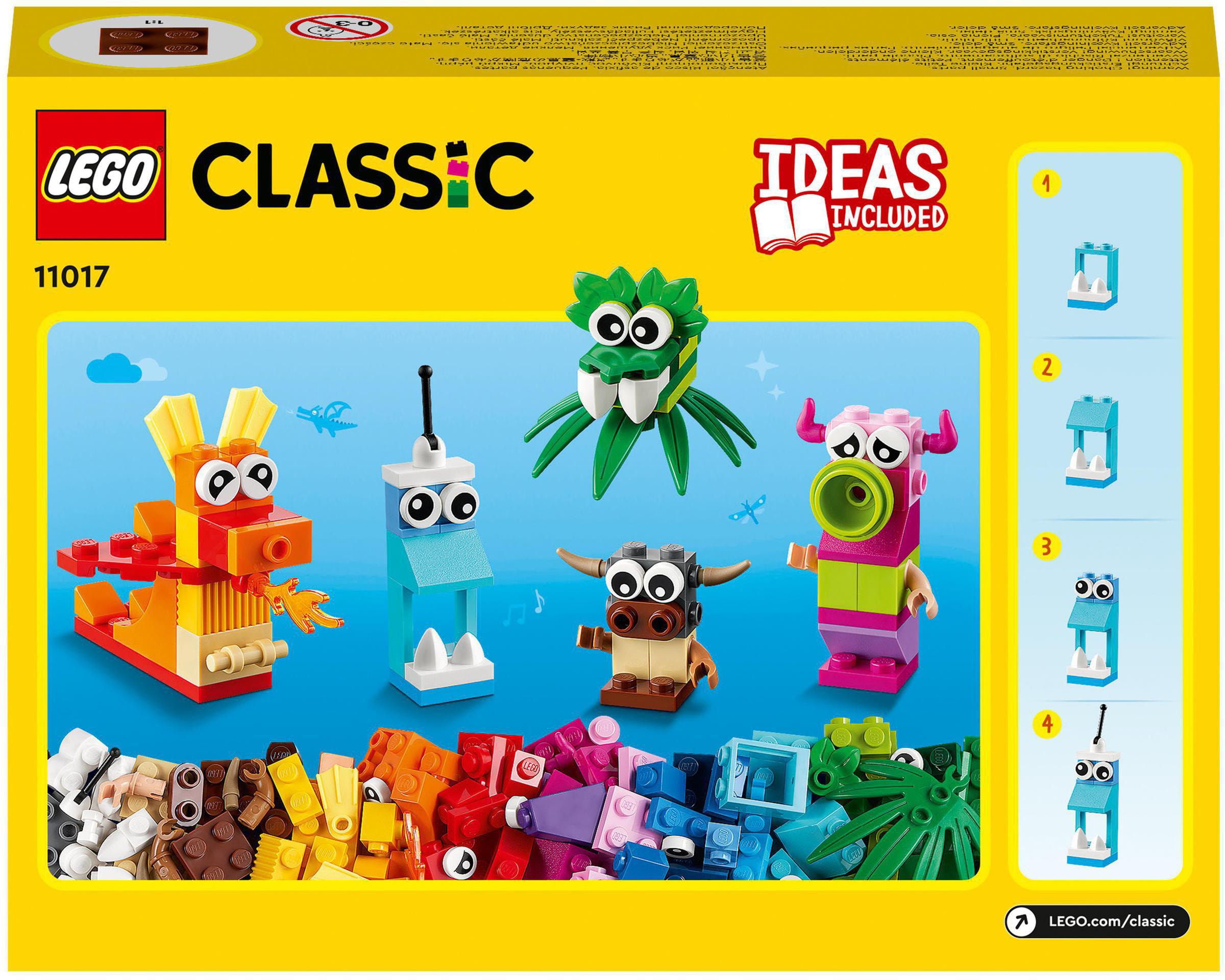 LEGO® Konstruktionsspielsteine »Kreative Monster (11017), LEGO® Classic«, (140 St.), Made in Europe