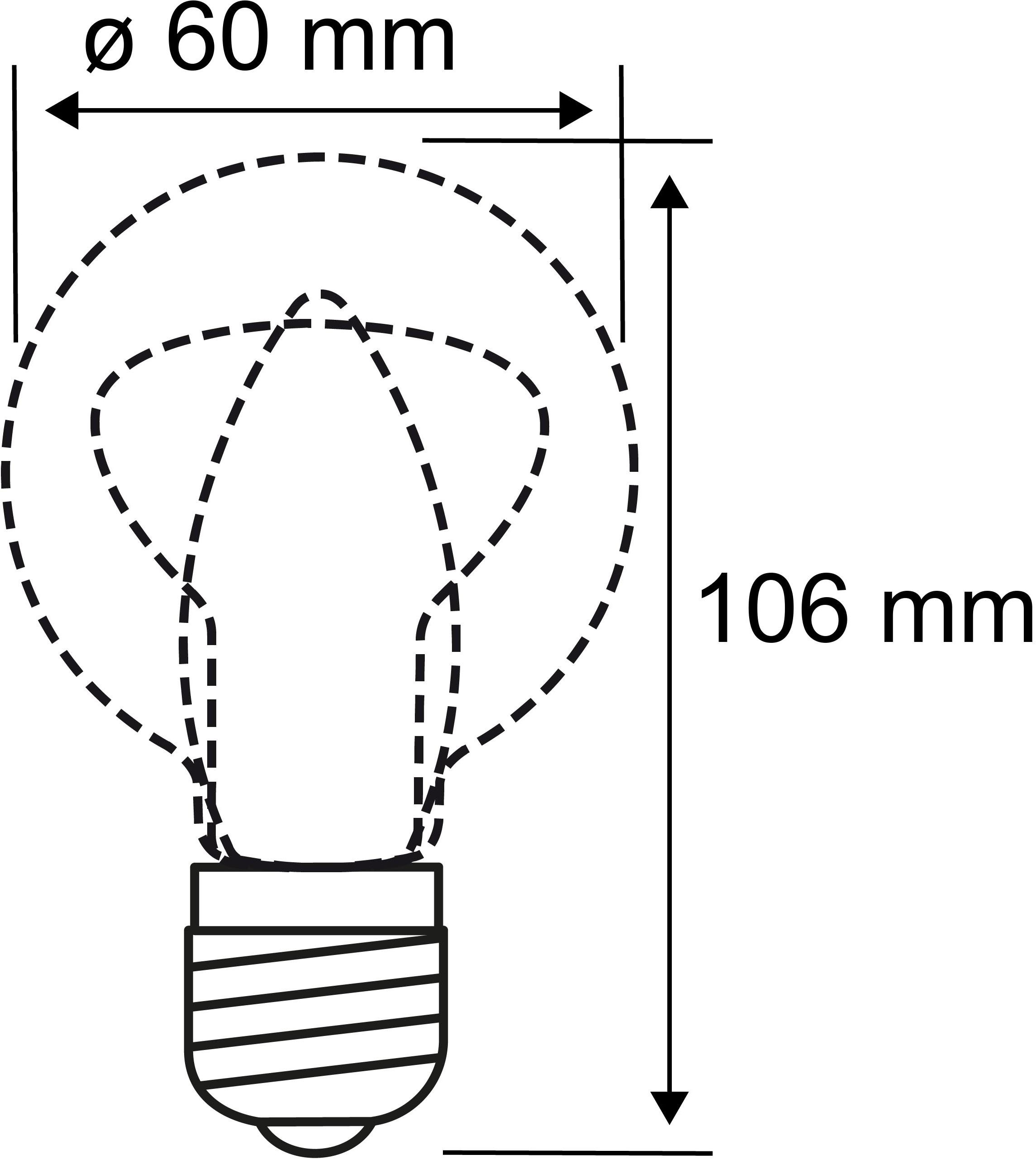 Paulmann LED-Leuchtmittel »Eco-Line Filament 230V LED Birne E27 1er-Set  1055lm 5W 3000K  Klar« E27 1 Stk. Warmweiß
