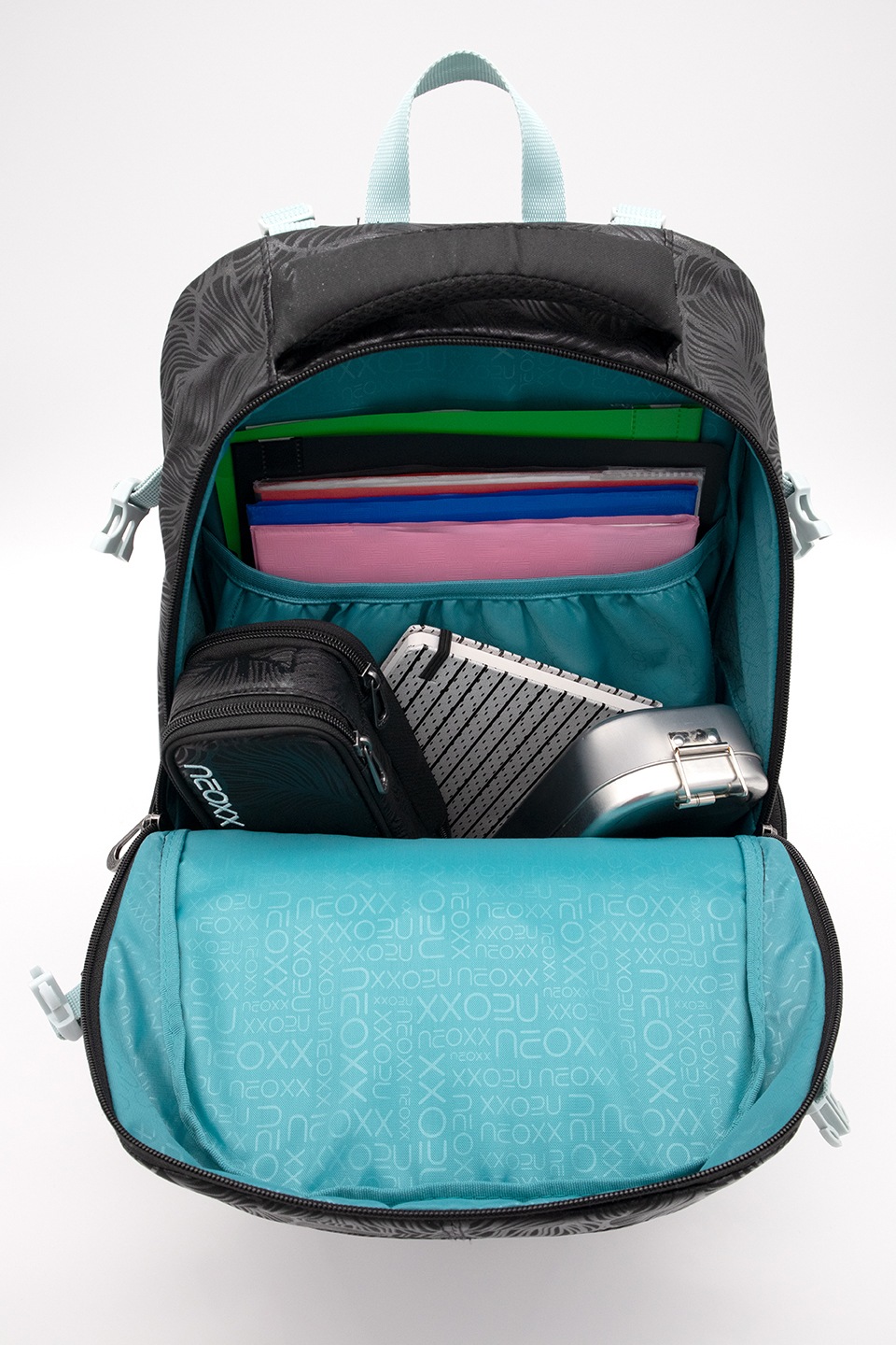 neoxx Schulrucksack »Active, Queen of the Nite«, reflektierende Details, aus recycelten PET-Flaschen