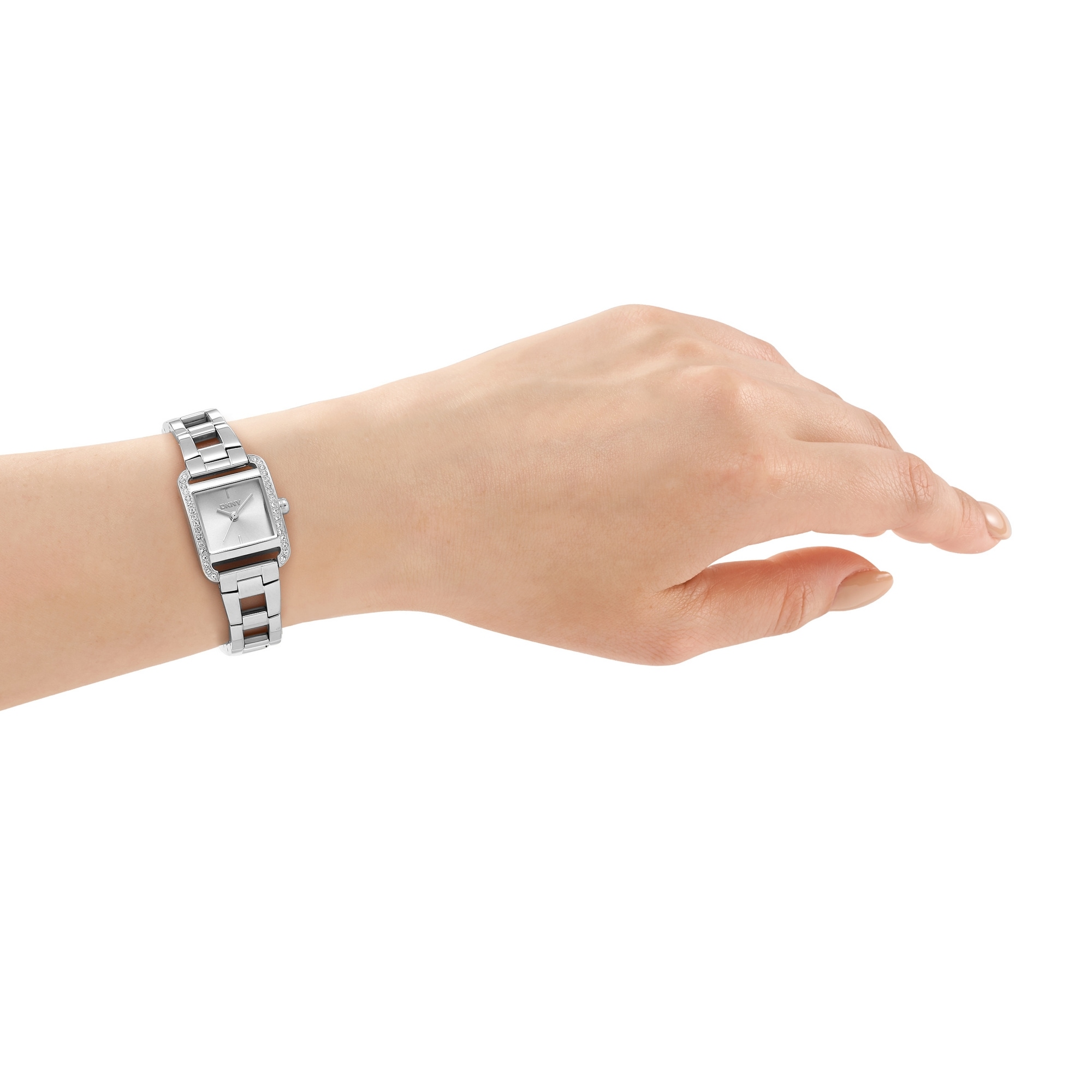 DKNY Quarzuhr »Mini square Watch Set« Armbanduhr, Damenuhr, Edelstahlarmband, Ideal auch als Geschenk