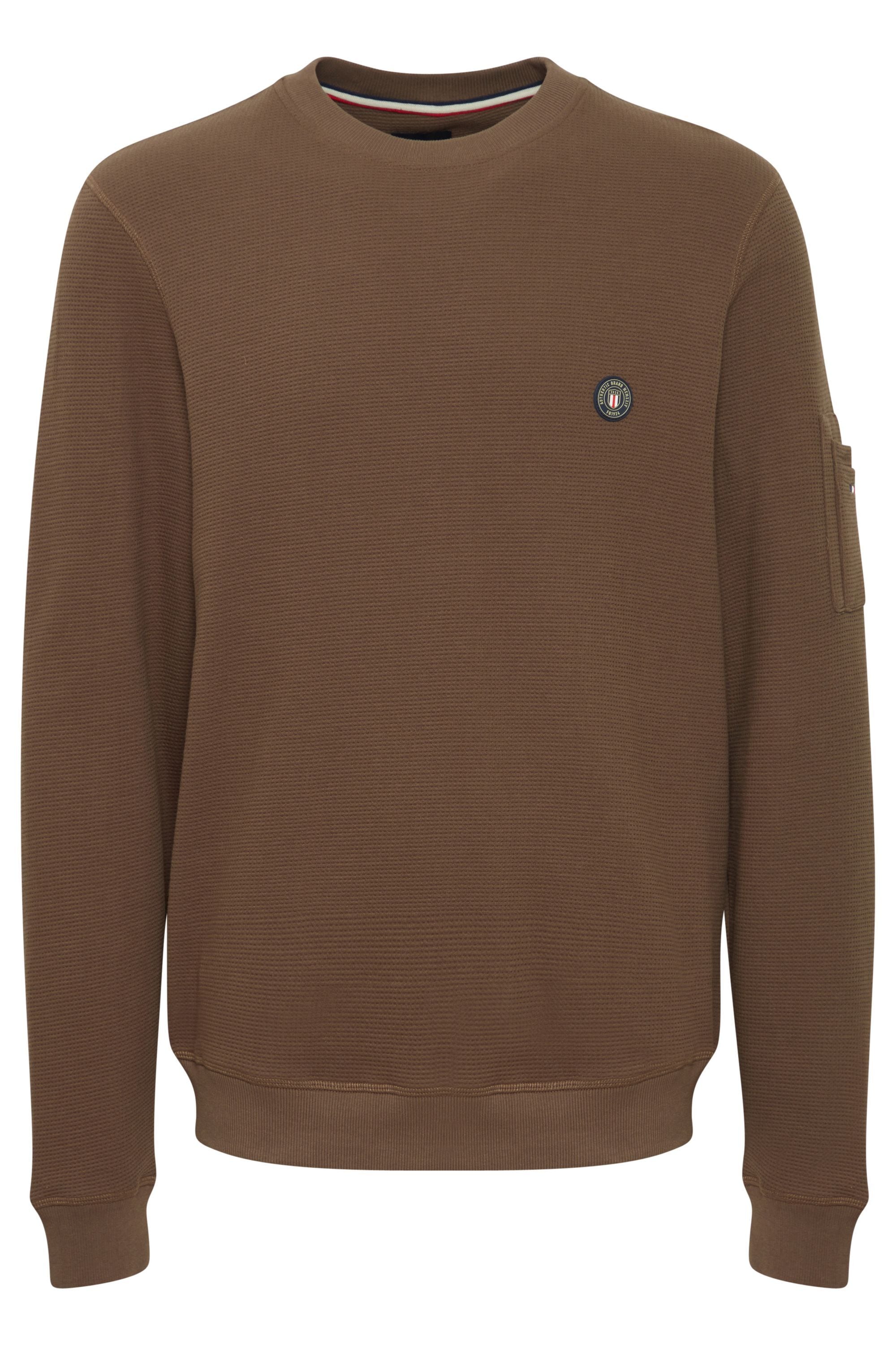 Rundhalspullover »Rundhalspullover FQWILLIAM structure crewneck sweatshirt«