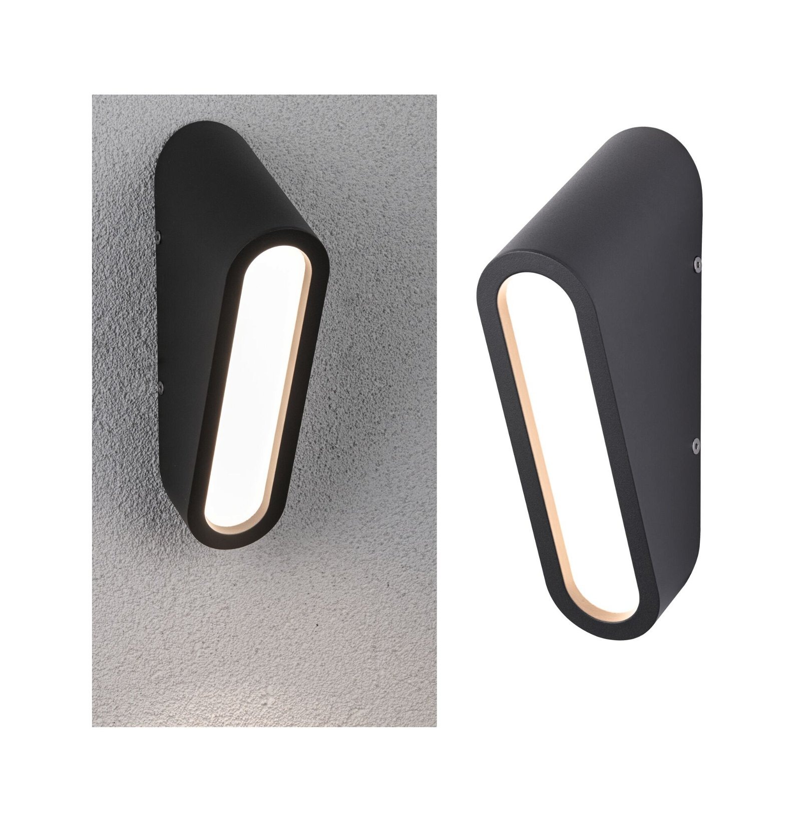 Paulmann LED Außen-Wandleuchte »Cliff IP44 64x116mm 3000K 9,5W 300lm 230V Anthrazit Aluminium«, 1 flammig, seewasserresistent