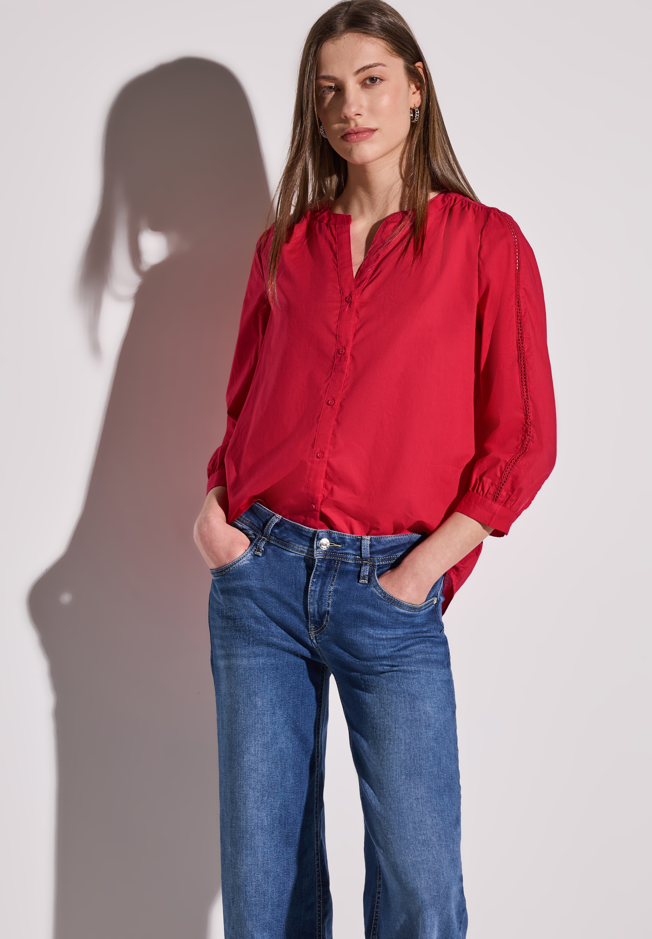 STREET ONE Klassische Bluse, mit Tape Detail