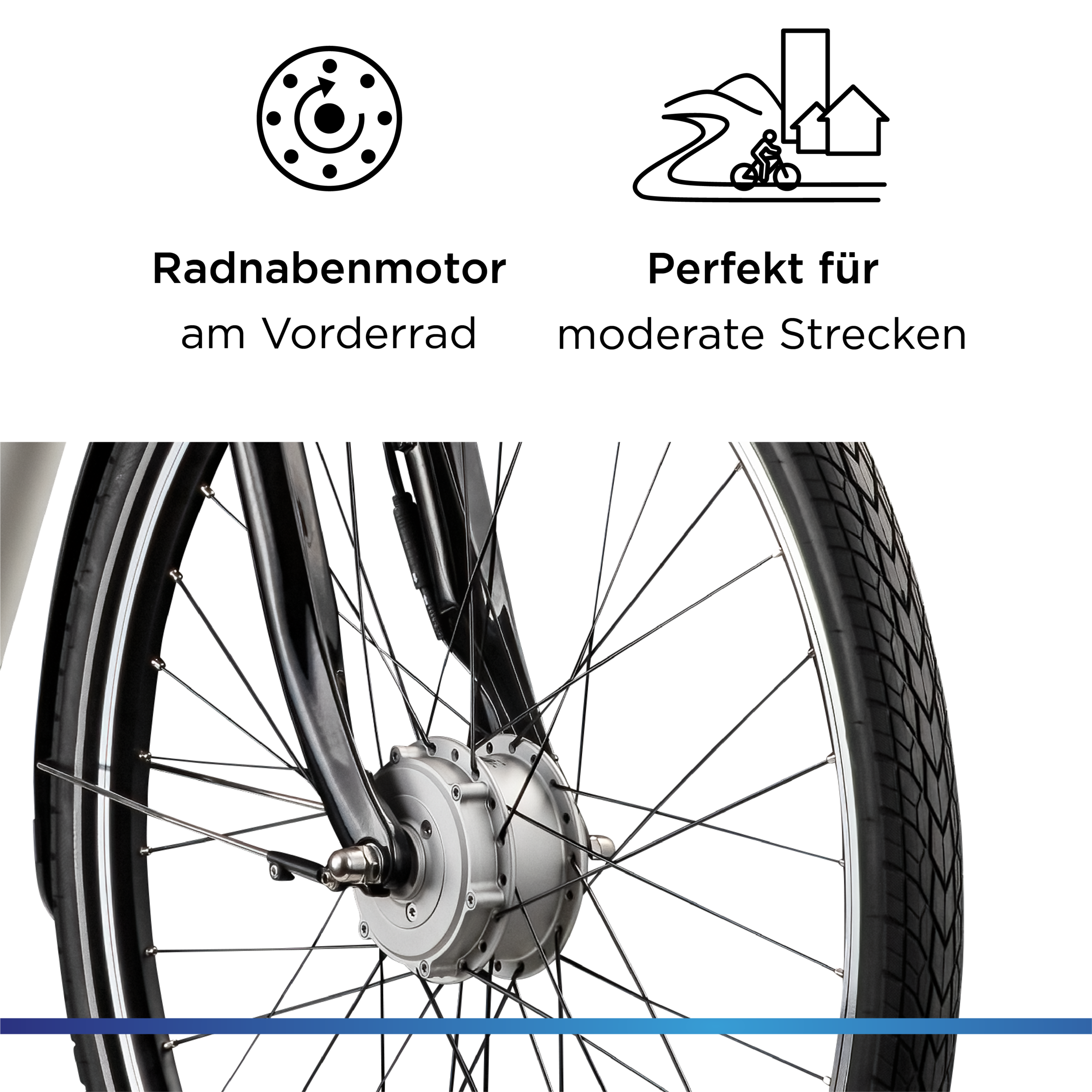 Zündapp »Z510« 3 Gang Nabenschaltung Frontmotor 250 W E Bike 28 Zoll Damenfahrrad ab 155 cm mit 3 Gang Nabenschaltung