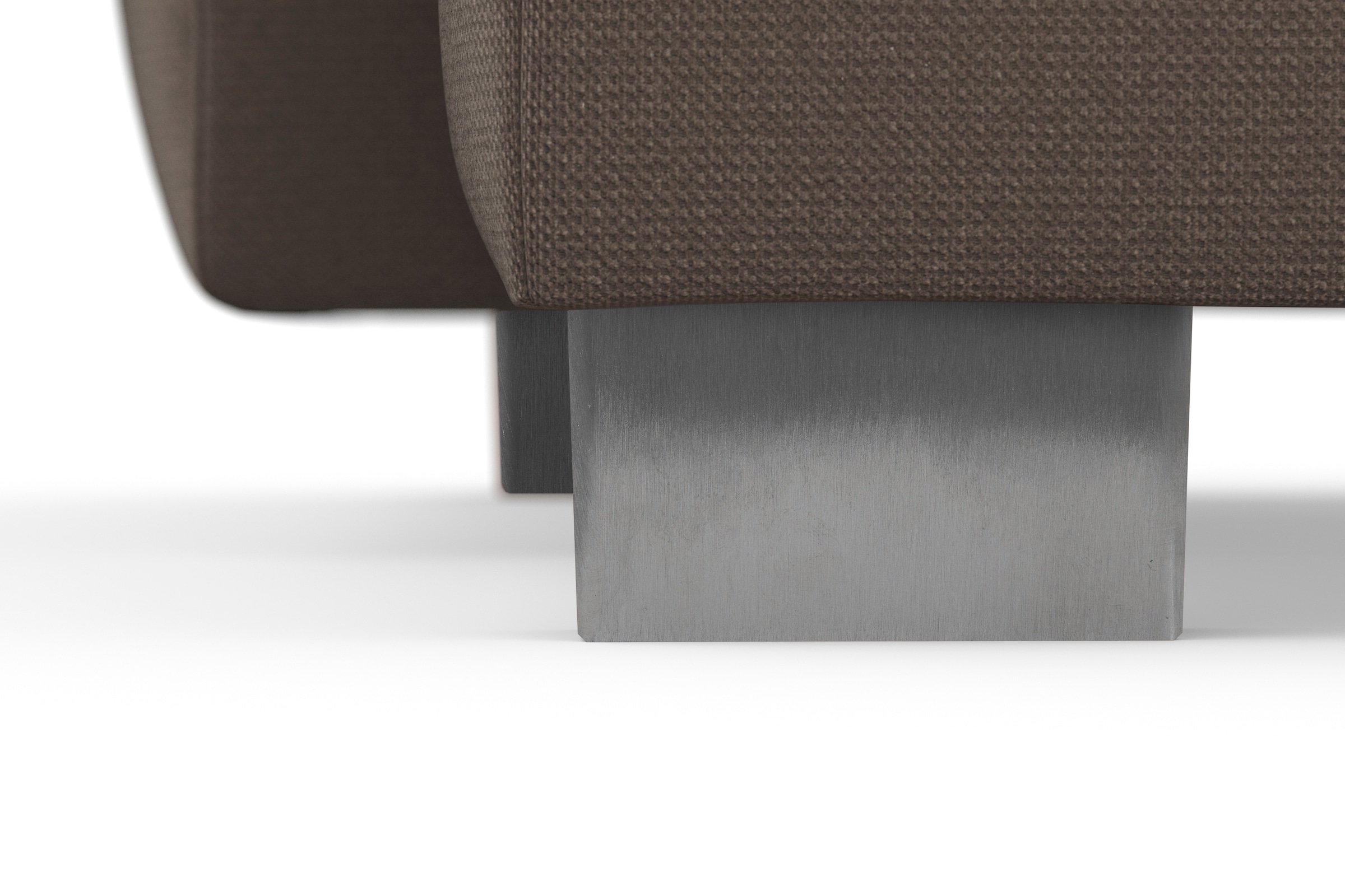 sit&more Ecksofa »Dundee L-Form«, mit Federkern und Edelstahlfüßen, wahlweise mit Kopfteilverstellung