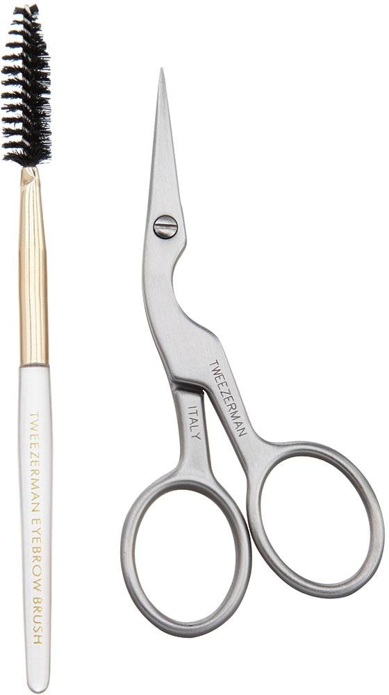 TWEEZERMAN Augenbrauen-Kosmetika »Brow Shaping Scissors & Brush«, (2 tlg.)  bei ♕ | Mitesserentferner