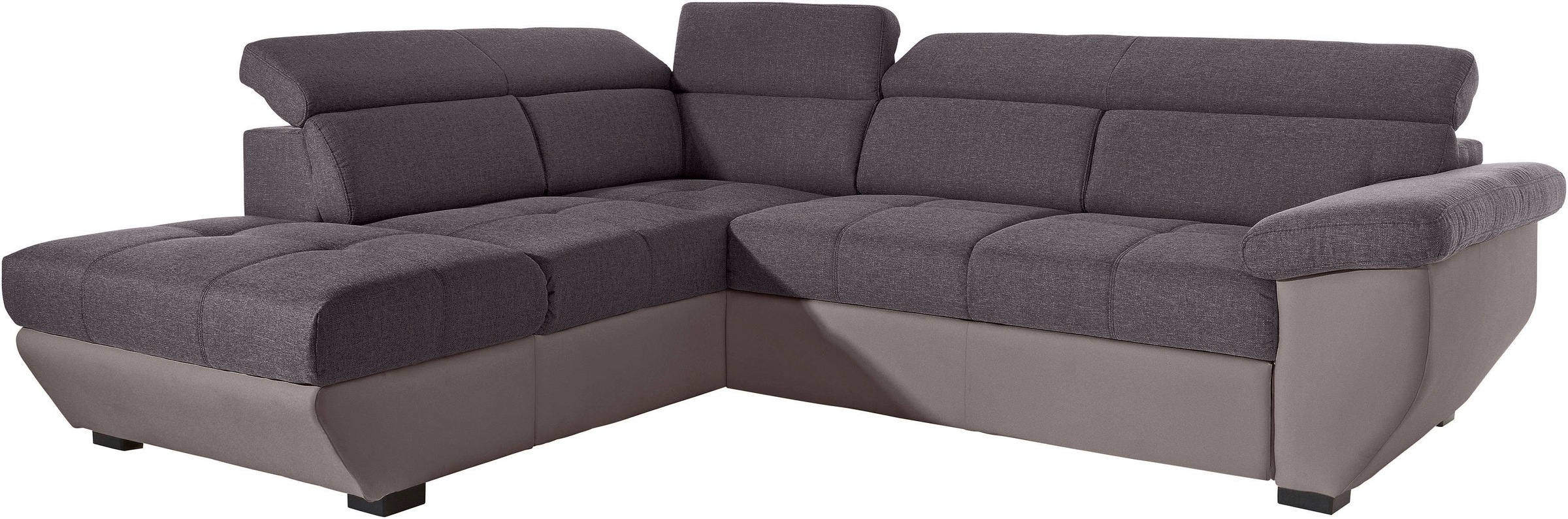 COTTA Polstergarnitur »Speedway«, (Set), Set: bestehend aus Ecksofa und Hocker, inklusive Kopfteilverstellung