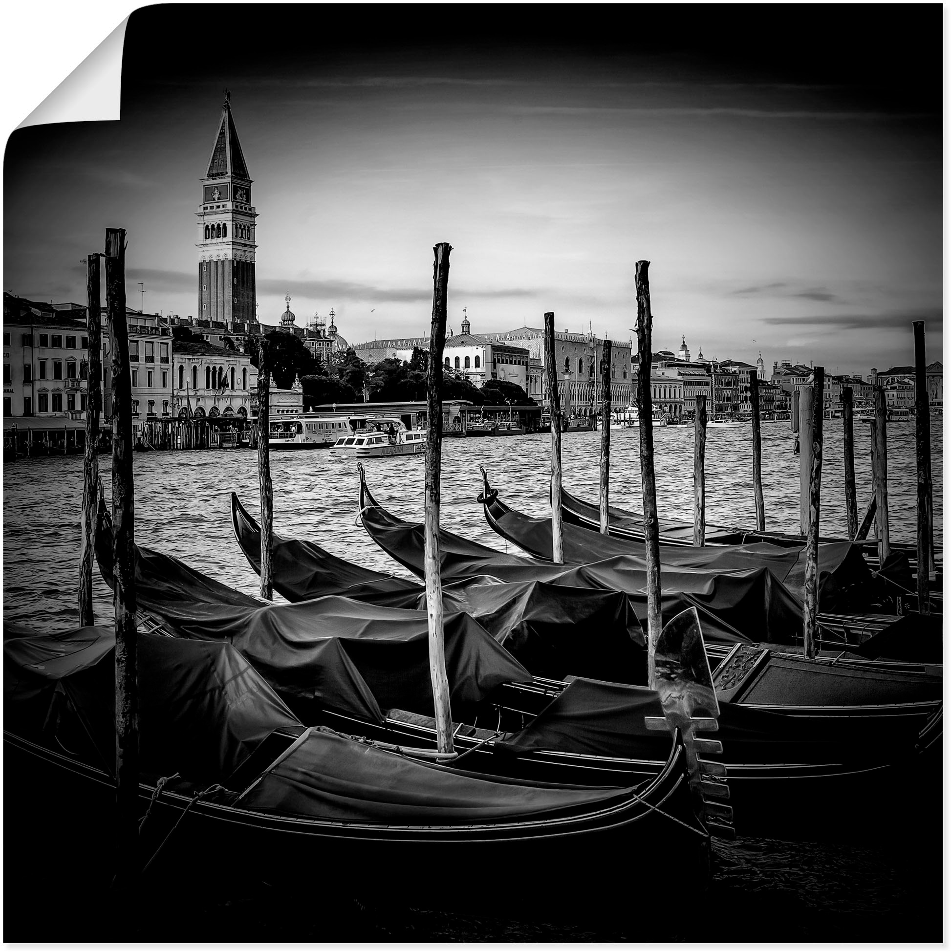 Artland Poster »Venedig Canal Grande & Markusturm II«, Italien, (1 St.), als Alubild, Leinwandbild, Wandaufkleber oder Poster in versch. Größen