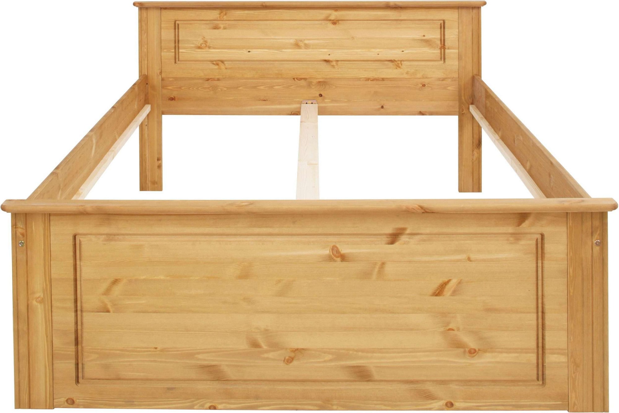 OTTO home Massivholzbett »Hugo, hohe Belastbarkeit! FSC® zertifiziertes Massivholz, Landhausstil« Breite/Belastbarkeit 180cm/200KG, 140cm/180KG,  Stauraumbett aus massiver Kiefer