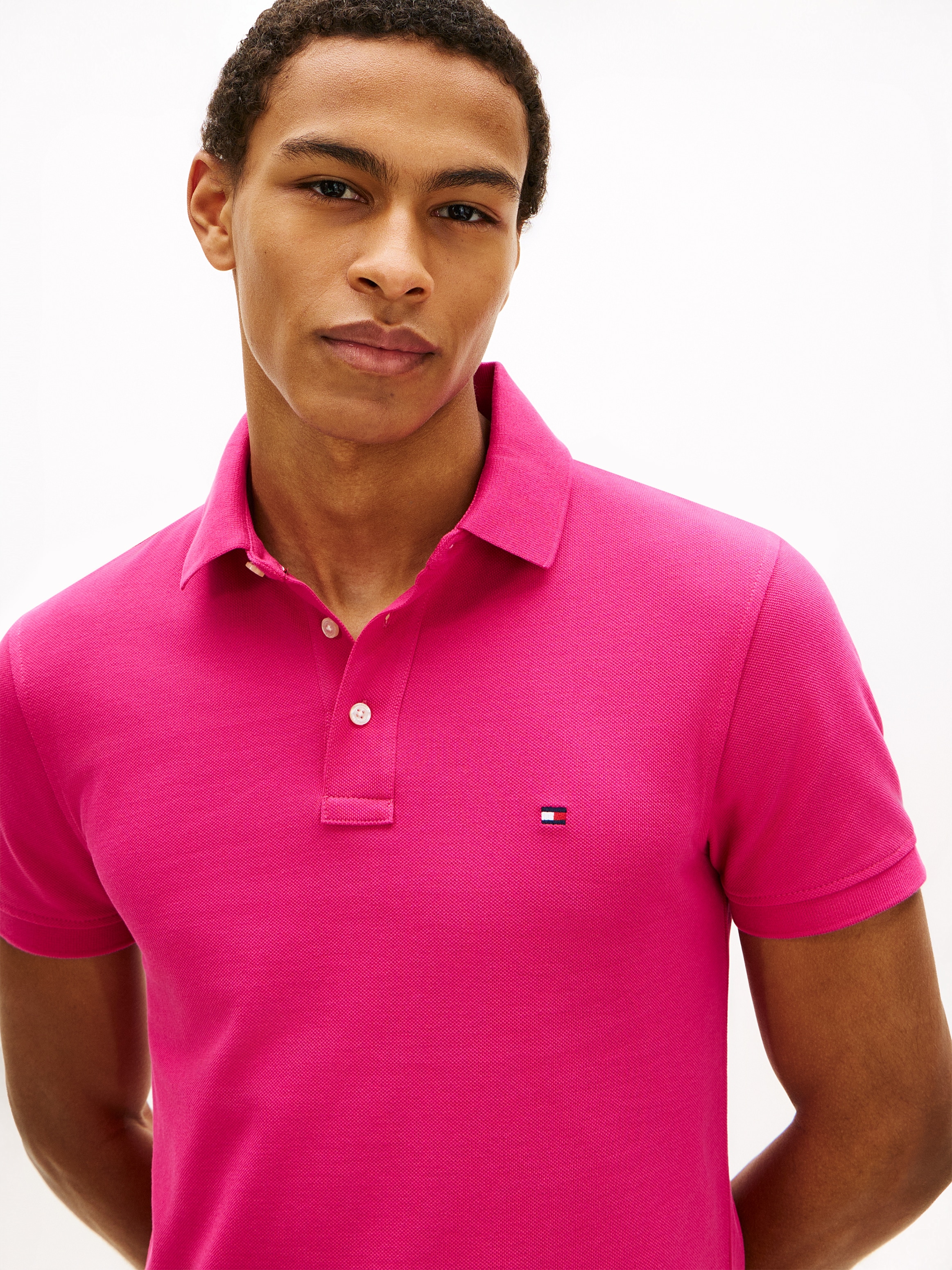 Tommy Hilfiger Poloshirt »1985 SLIM POLO« Markenstickerei, aus Baumwoll-Piqué