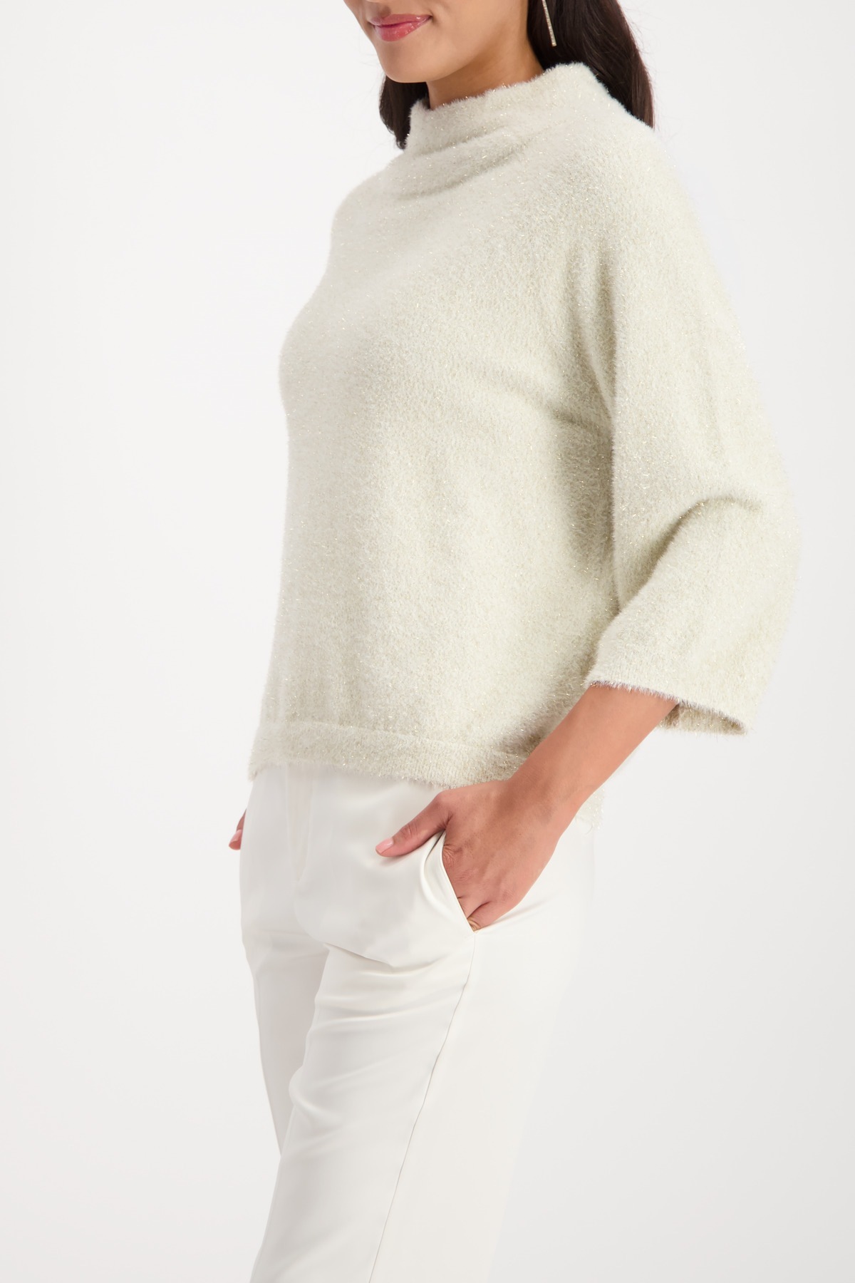 Monari Stehkragenpullover »Pullover Lurex«