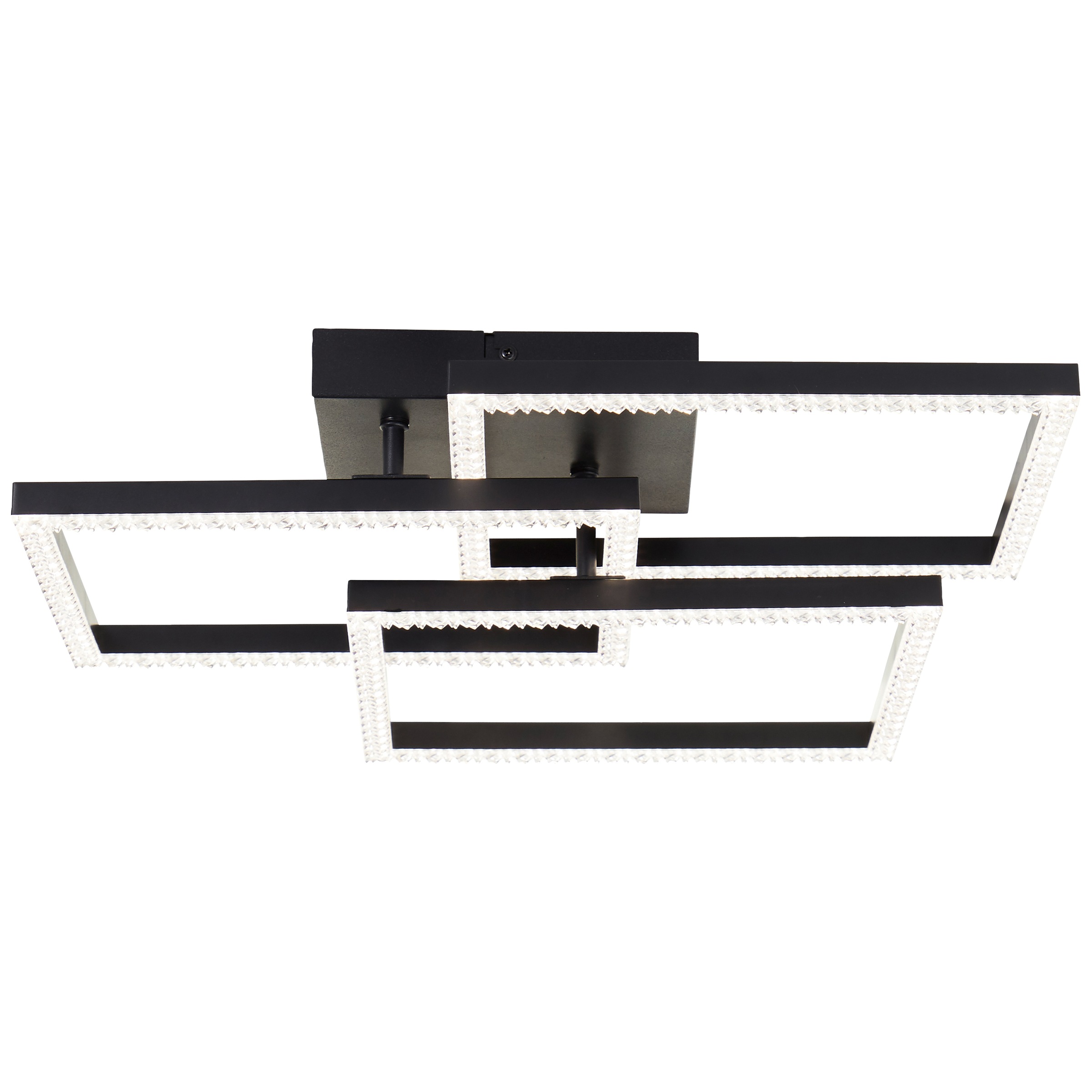 Brilliant LED Deckenleuchte »Ranni«, 47 x 47, 3900 lm, 4000 K, Kristalloptik, schwenkbar, schwarz