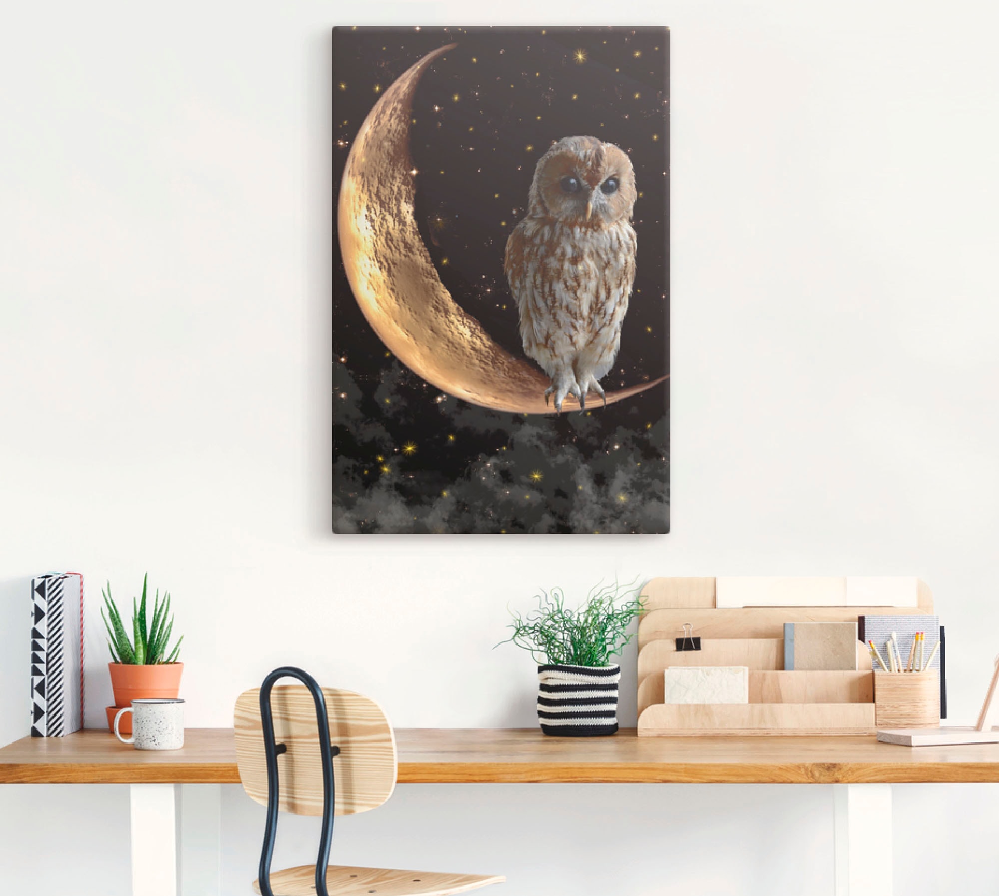 Artland Wandbild »Nachteule«, Vögel, (1 St.), als Alubild, Outdoorbild, Leinwandbild, Poster in verschied. Größen