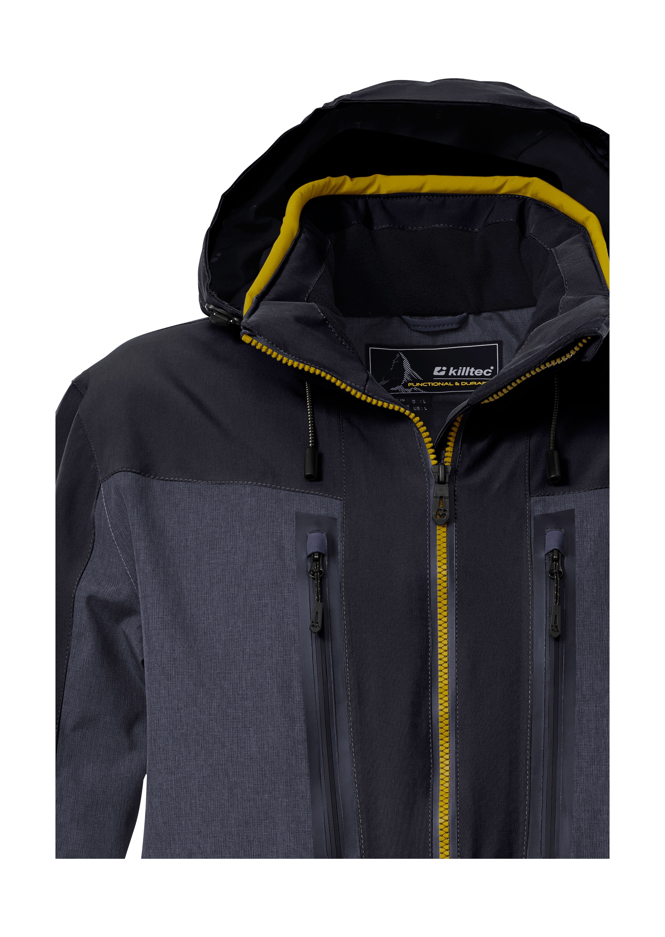 Killtec Skijacke »KSW 47 MN SKI JCKT«, Herren Skijacke: wasserdicht, atmungsaktiv, abnehmbare Kapuze