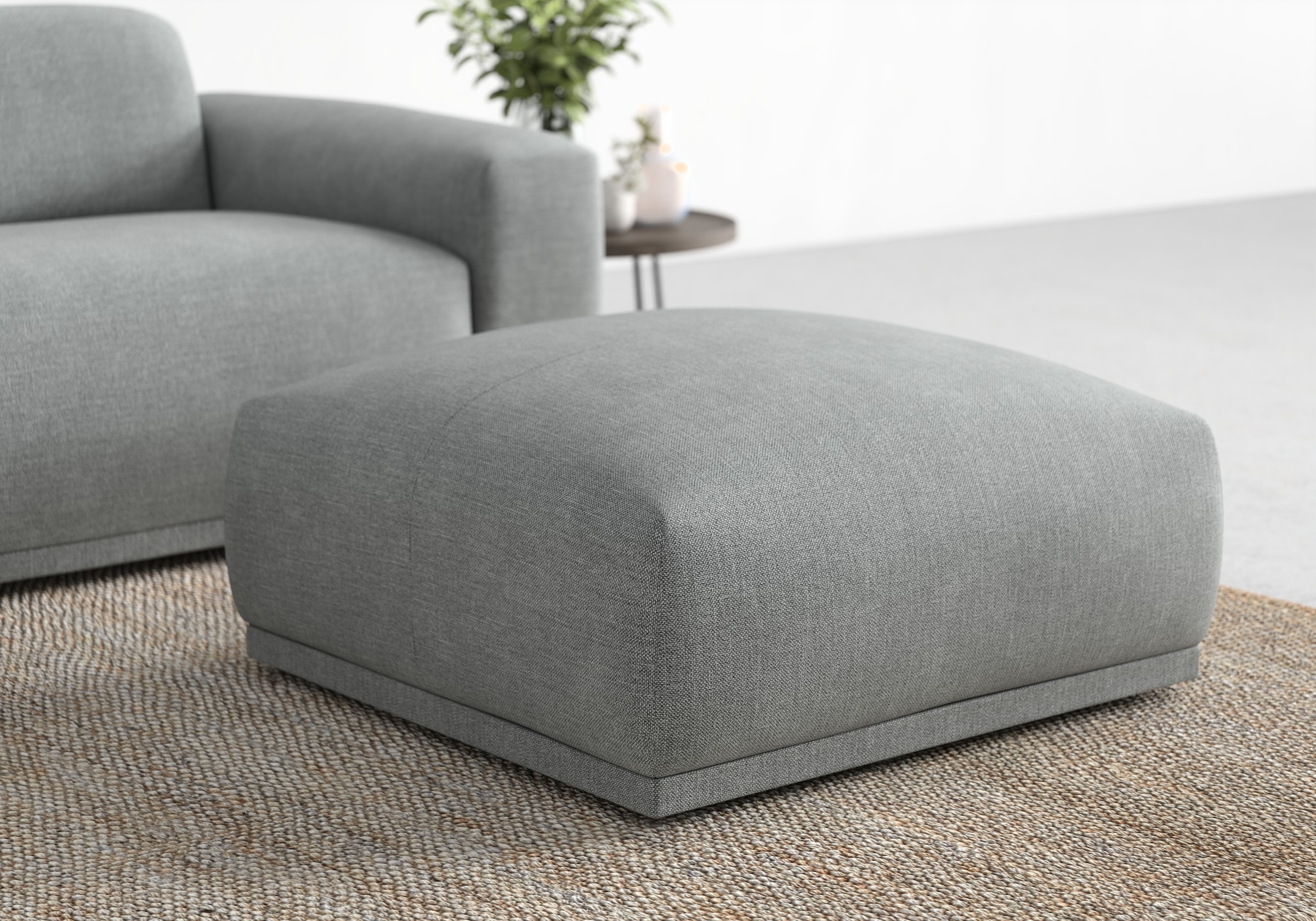 TRENDMANUFAKTUR Hocker »Braga, mit hochwertigem Kaltschaum, quadratisch, in Cord erhältlich«, (1 St.), moderner Polsterhocker, 85/42/85 cm (B/H/T)