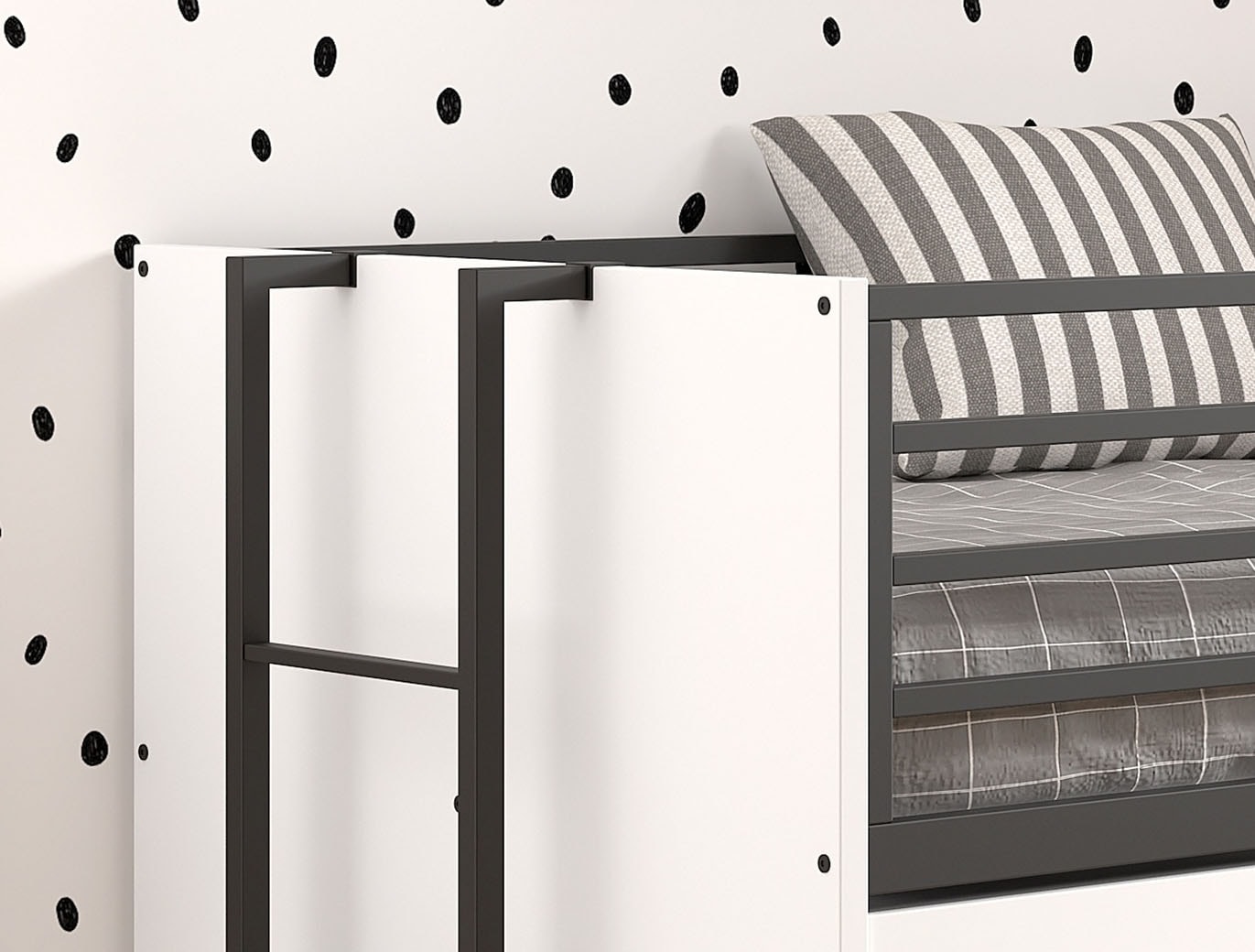 Home affaire Etagenbett, (Made in Europe), für kleine Räume, 2 Liegefl., Bettschublade, inkl. Schreibtisch, Dekor