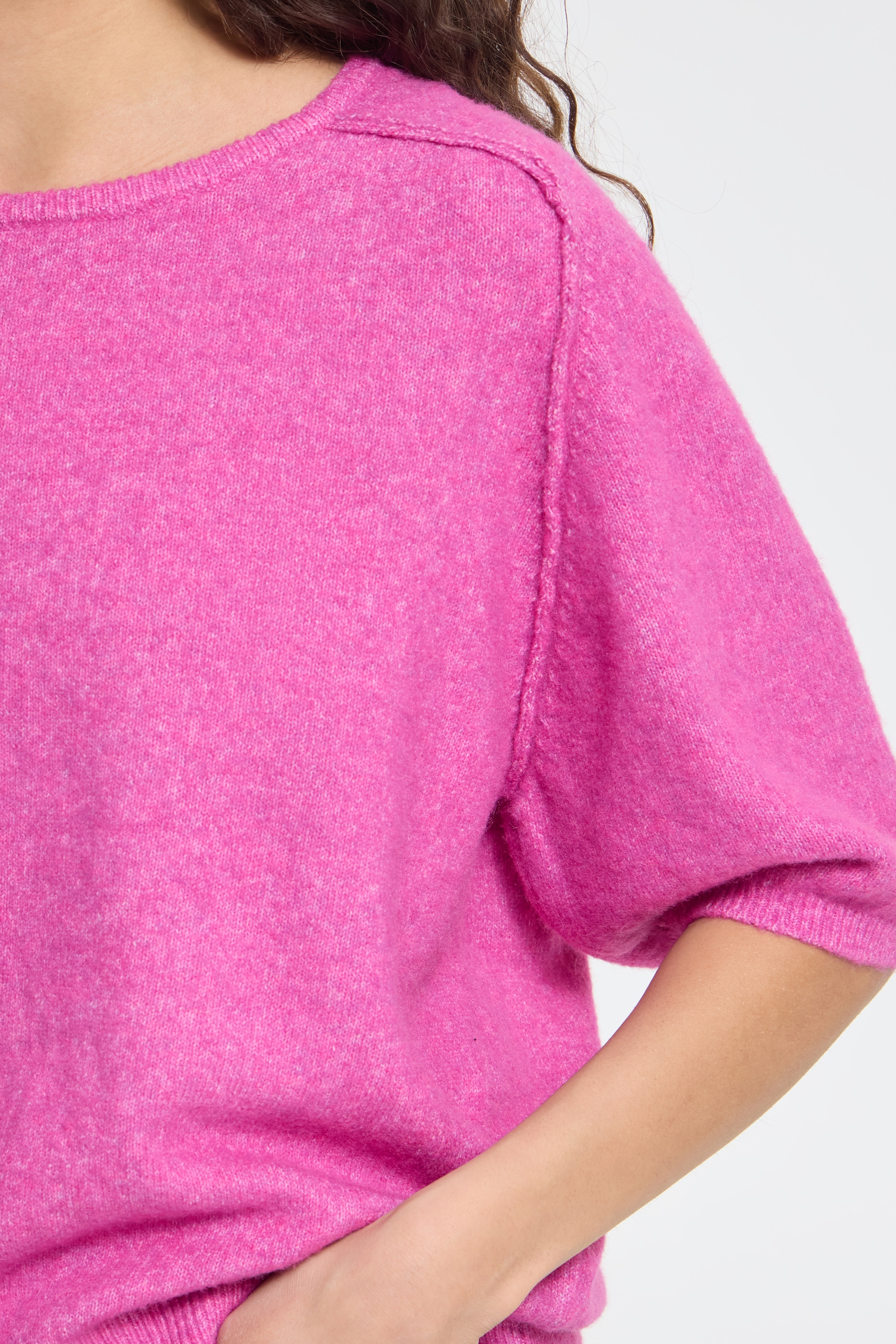 Ichi Kurzarmpullover »Damen Kurzarm-Bluse IHDASILA«