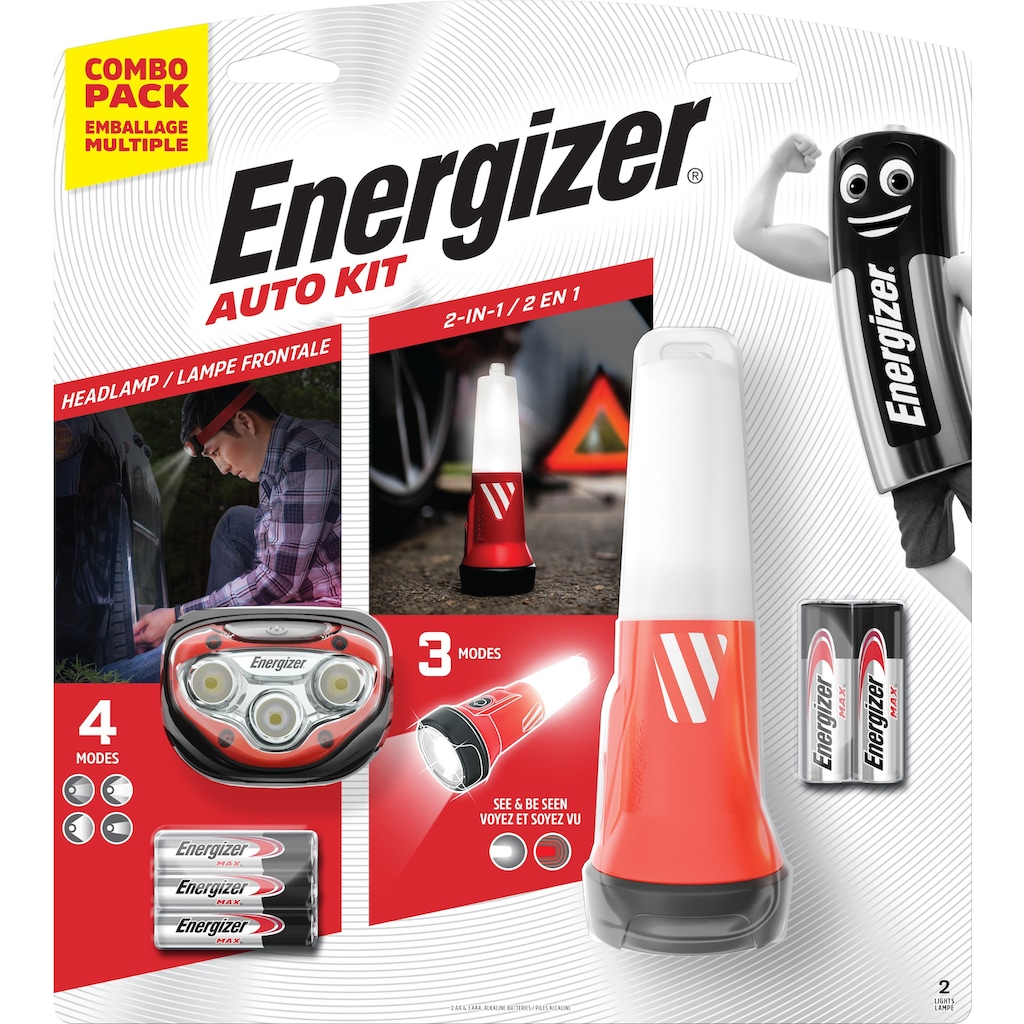 Energizer Taschenlampe »Auto Notfall Kit (Headlight+ 2in1 Notfalllicht)«