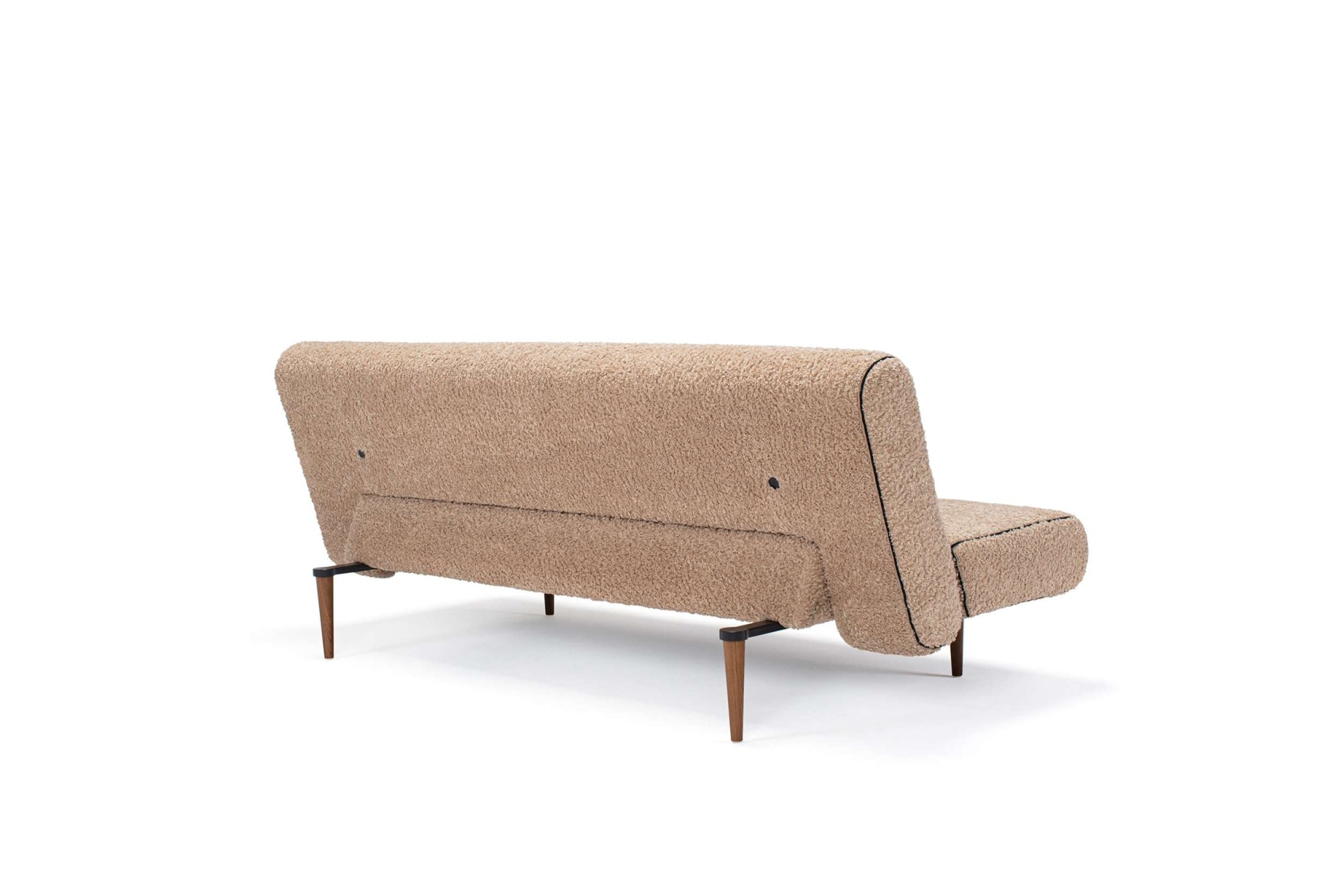 INNOVATION LIVING ™ Schlafsofa »Unfurl Bettsofa, Klappsofa, Gästebett, Couch, Schlaffunktion«, 3-stufig klappbar, Teddy Stoff, Braun, als Dauerschläfer geeignet