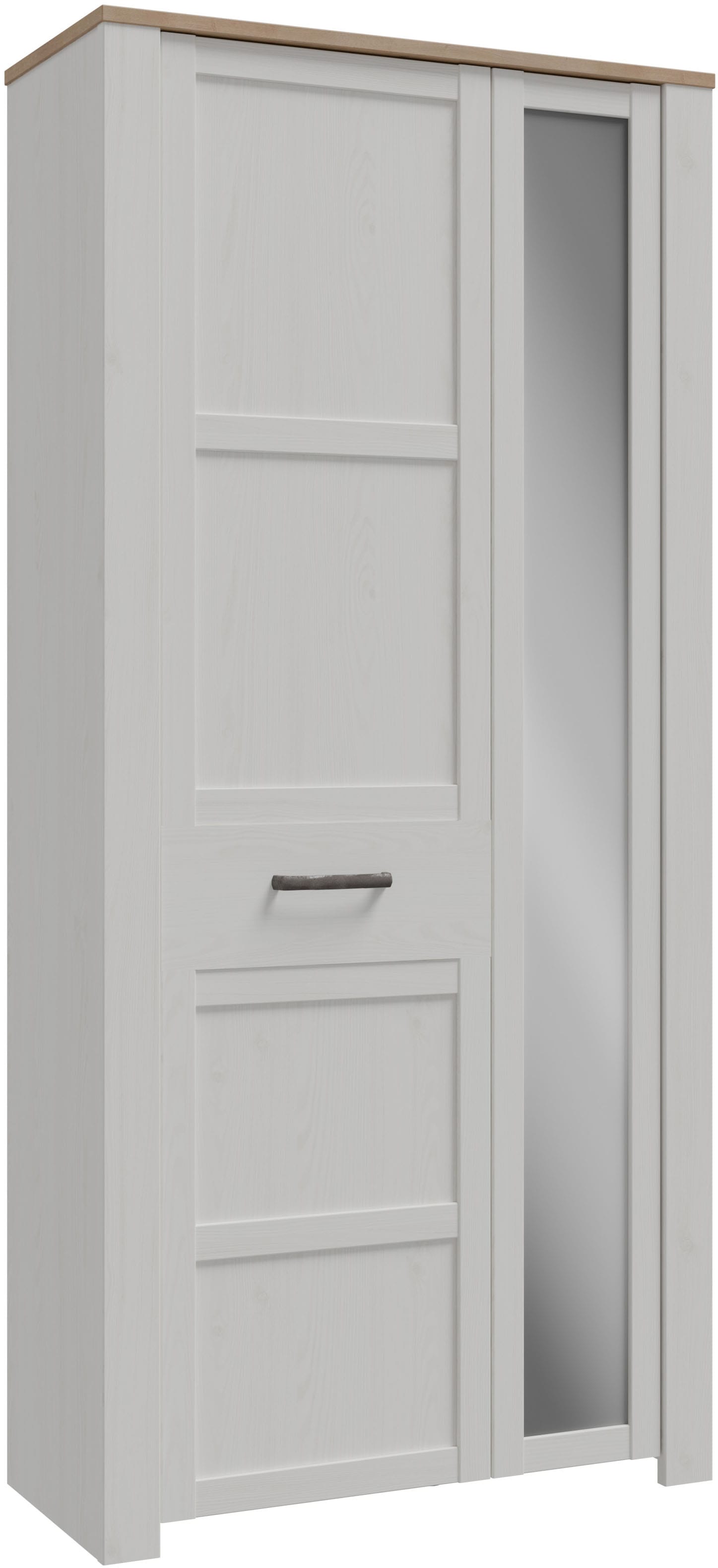 FORTE Garderobenschrank »Garderobenschrank, Höhe 205,4cm, Spiegel, Soft Close, Push to Open« B/H/T 94,4/205,4/42 cm