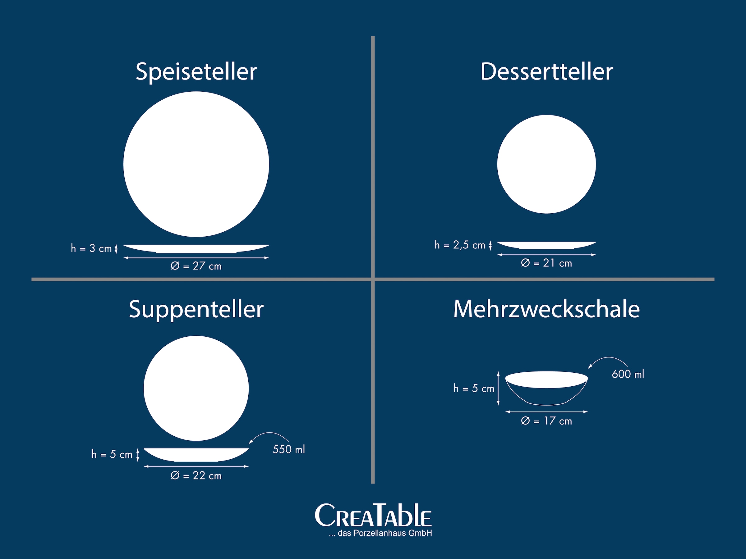 CreaTable Teller-Set »Mosaik, Service 16-tlg.« Teller Set, Edles Tellerset, Vollflächig dekorierte Teller und Farben