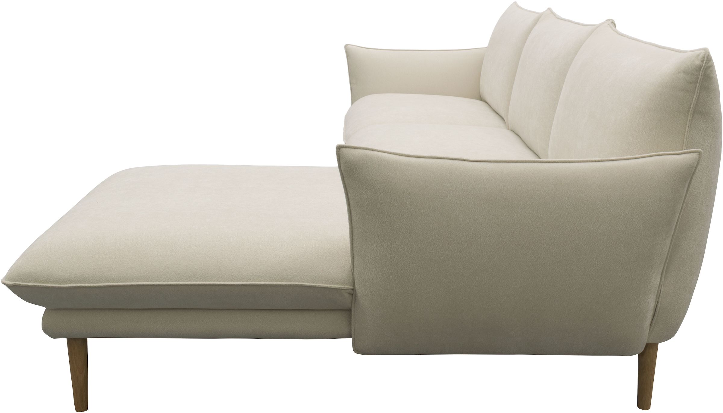 DOMO collection Ecksofa »100 032 modern mit schmalen Armlehnen, Breite 282cm, L-Form«