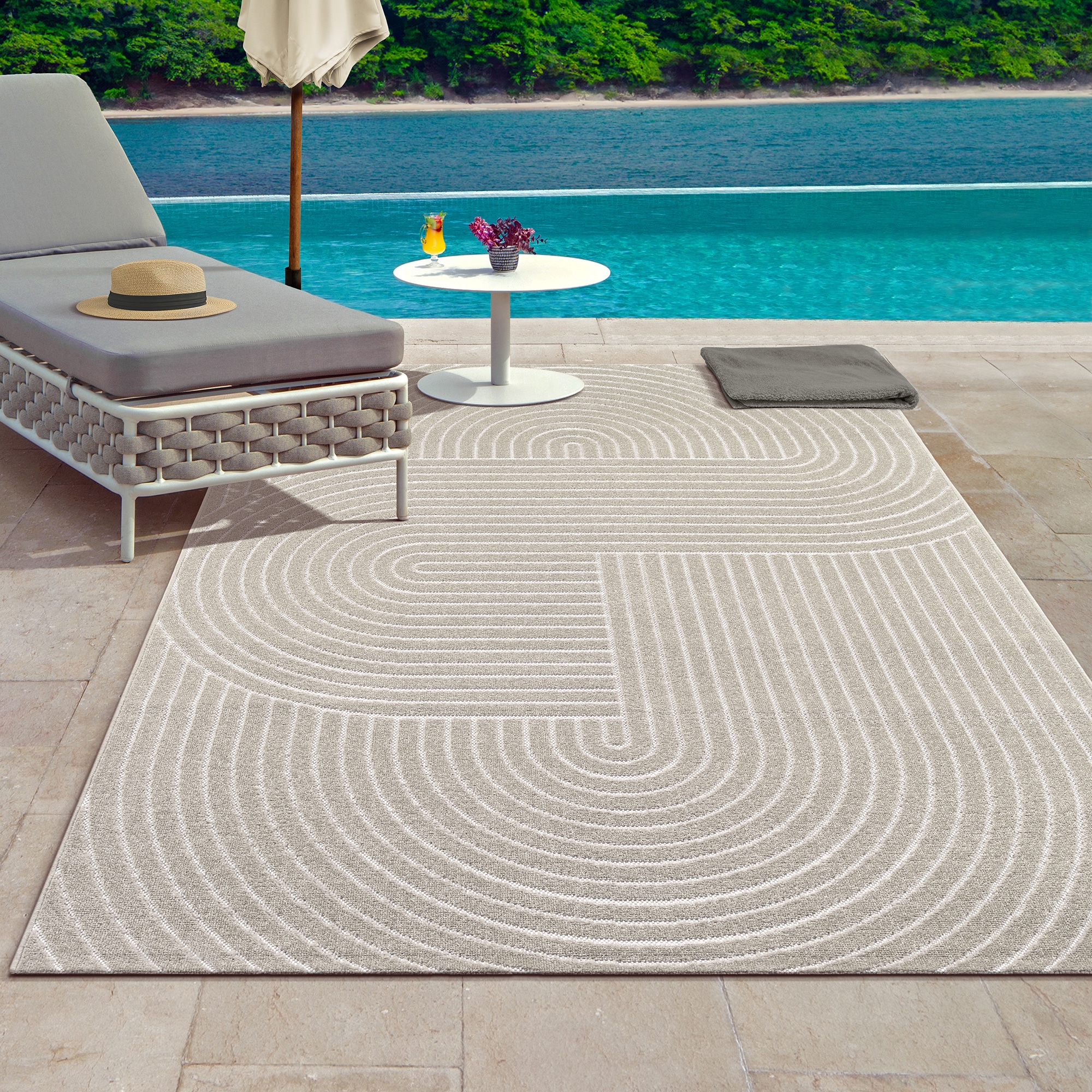 the carpet Teppich »Santo Plus«, rechteckig, 5 mm Höhe, Plus moderner robuster In und Outdoor Teppich