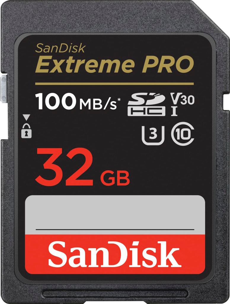 Sandisk Speicherkarte »Extreme PRO 32GB«, (UHS Class 3 100 MB/s Lesegeschwindigkeit)