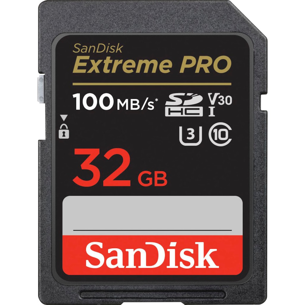 Sandisk Speicherkarte »Extreme PRO 32GB«, (UHS Class 3 100 MB/s Lesegeschwindigkeit)