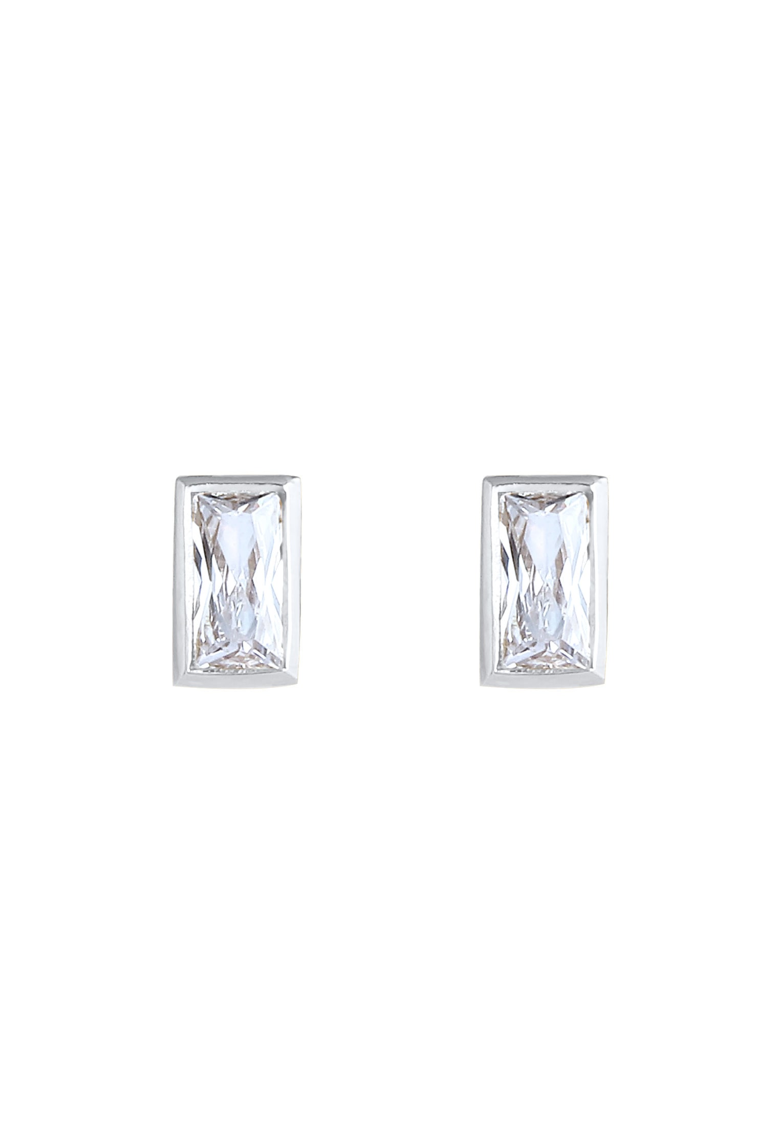 Elli Paar Ohrstecker »Ohrringe Basic Stecker Zirkonia Rechteck 925 Silber«