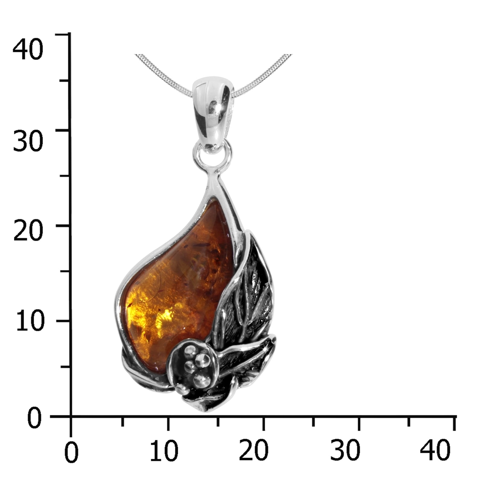 OSTSEE-SCHMUCK Kette mit Anhänger »- Jana 35 - Silber 925/000 - Bernstein«