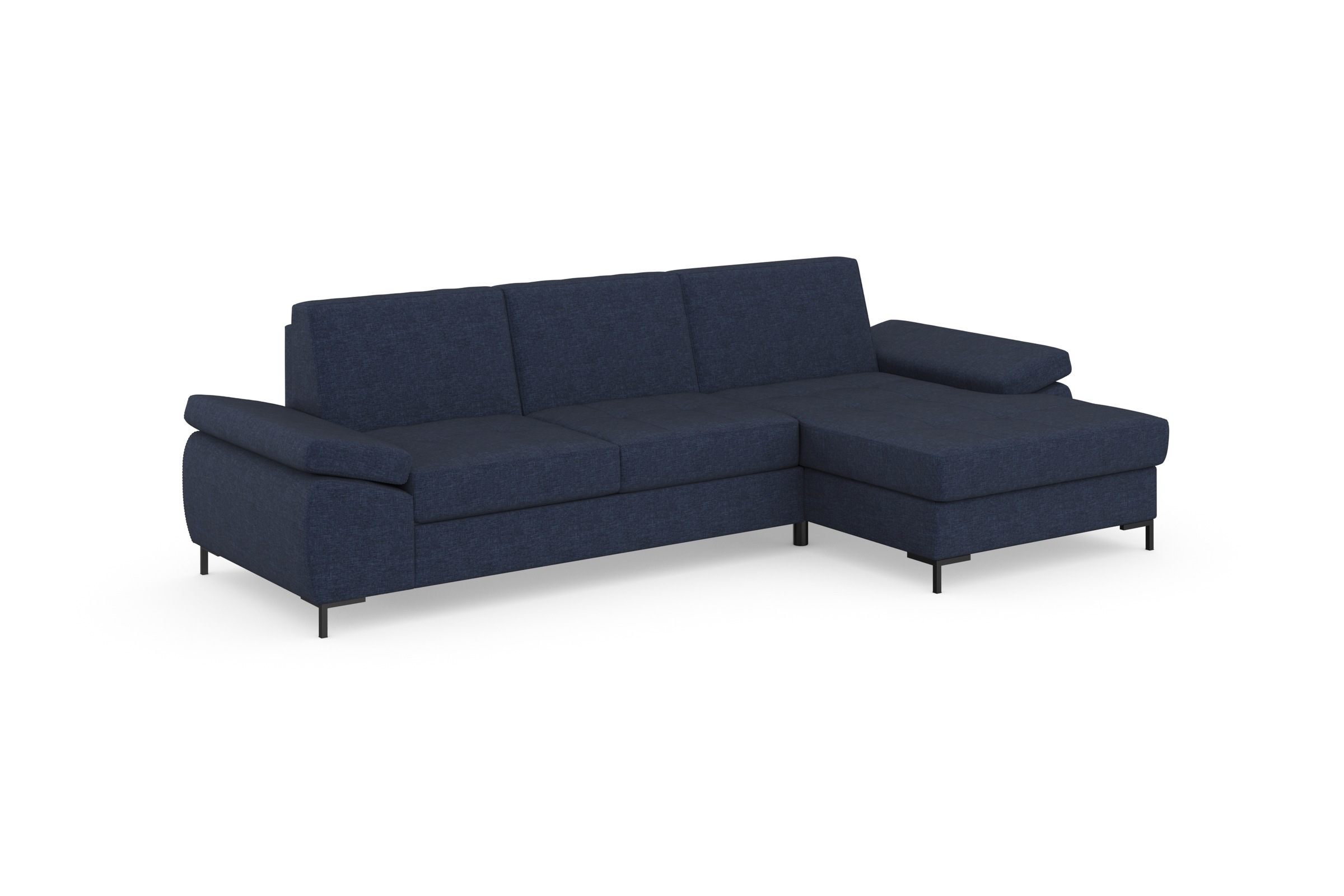 DOMO collection Ecksofa »Capelo, komfortabel, klare Linien zeichnen dieses Design aus, L-Form«, mit Armteilverstellung, wahlweise mit Bettfunktion, Federkern