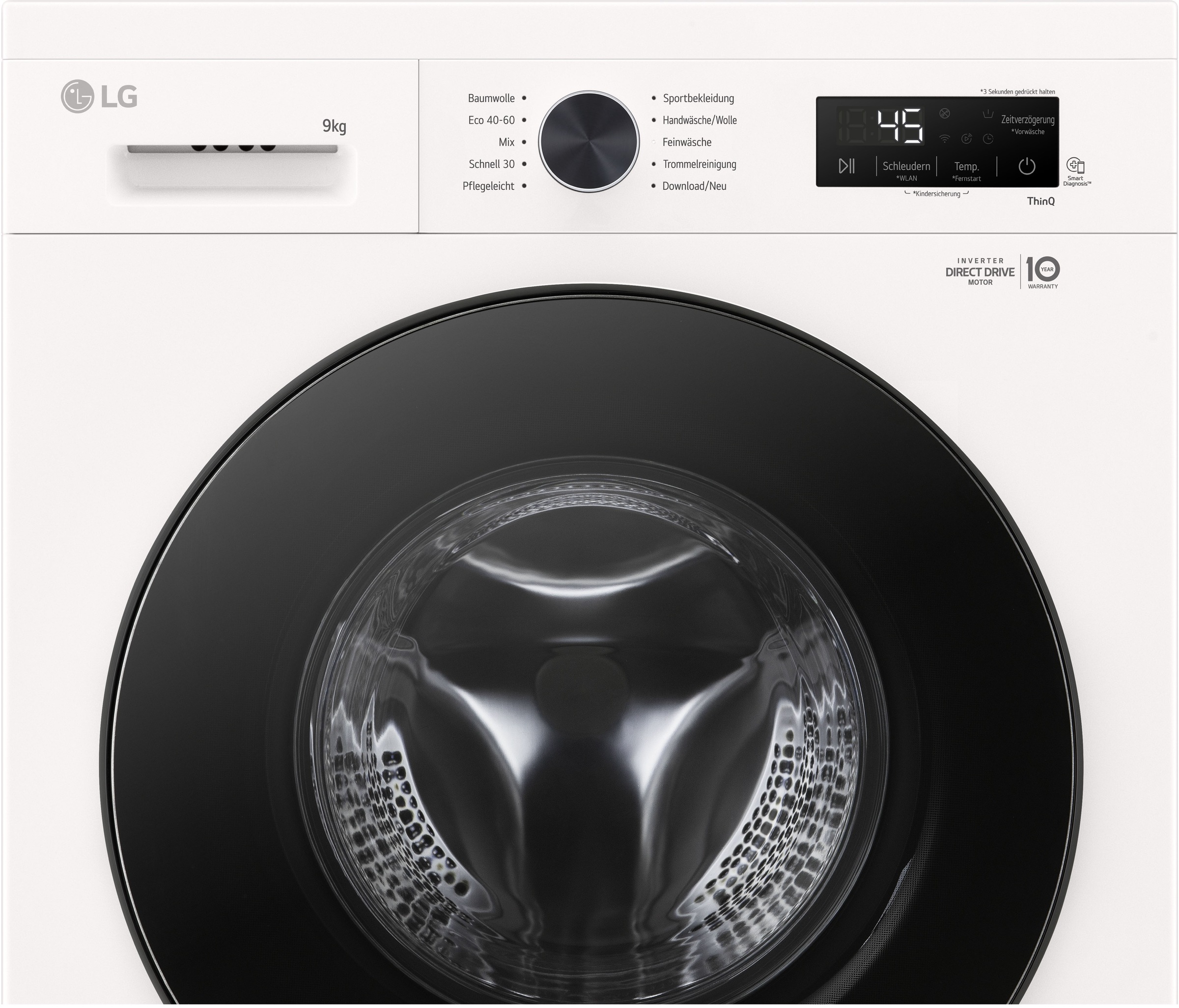 LG Waschmaschine VB »F4WB309Y«, 9 kg, 1350 U/min, Freistehend mit Unterbaumöglichkeit