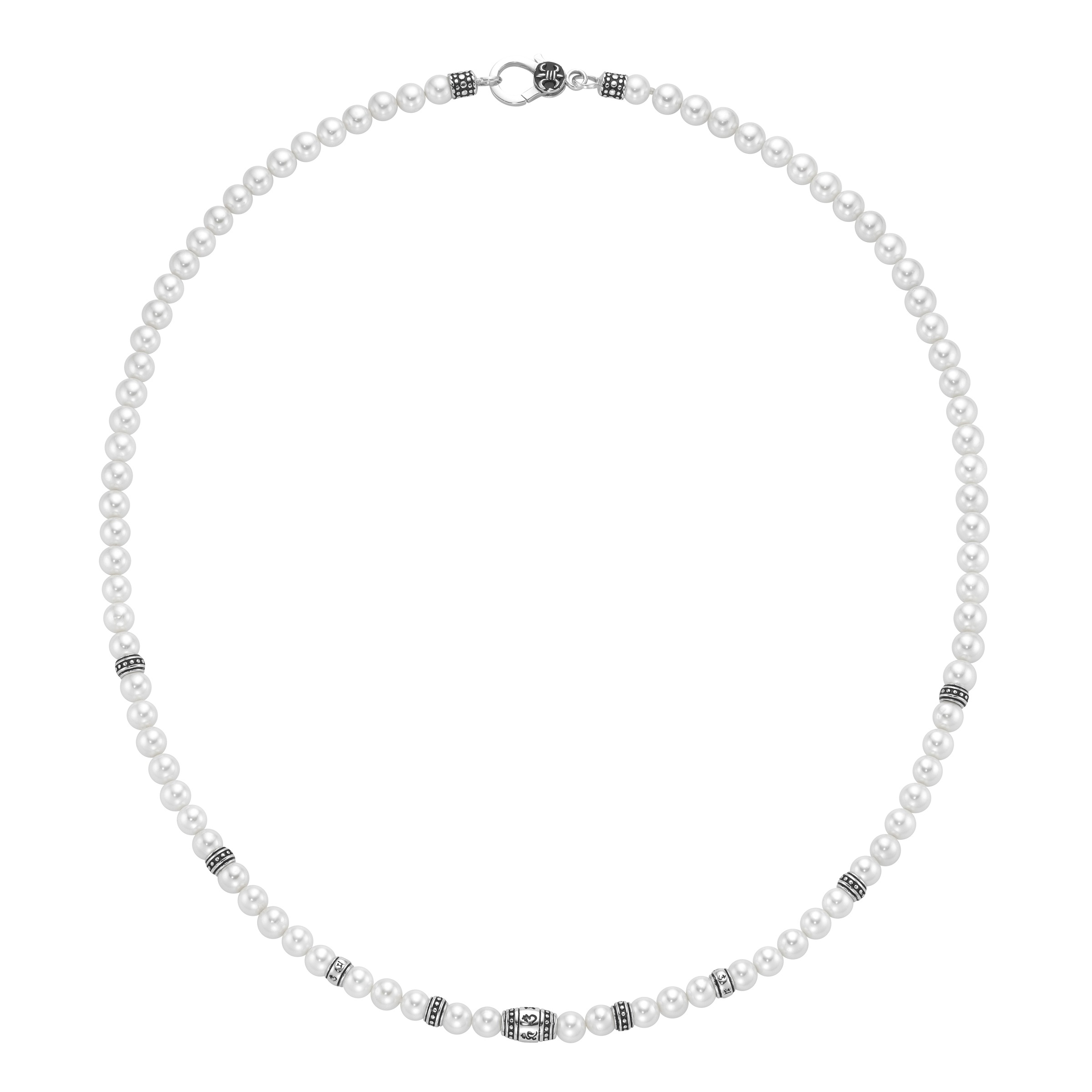 GIORGIO MARTELLO MILANO Collier »Collier mit weißen Muschelkern-Perlen, Silber 925«
