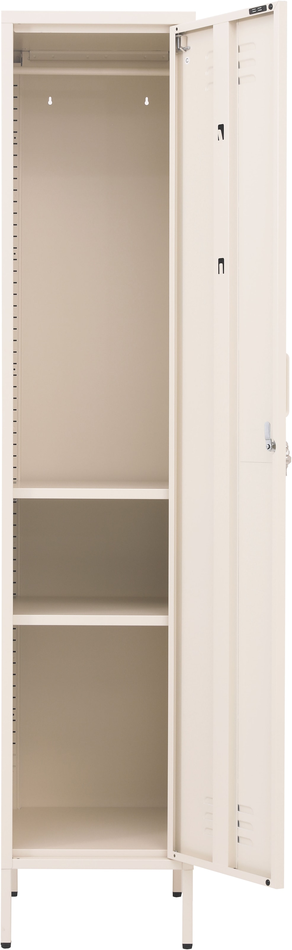 INOSIGN Drehtürenschrank »Siena Kleiderschrank Schrank Metallschrank Mehrzweckschrank Spind« in 4 Farben aus Metall Stahlschrank,  in der Höhe verstellbar, abschließbar