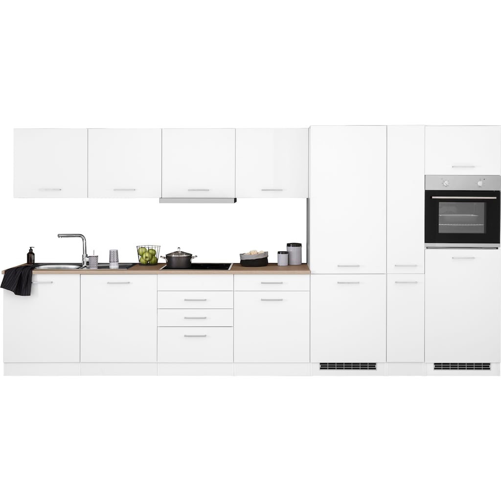 HELD MÖBEL Küchenzeile »Visby«, mit E-Geräten, Breite 390 cm
